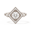 Diamond Shape Halo Round