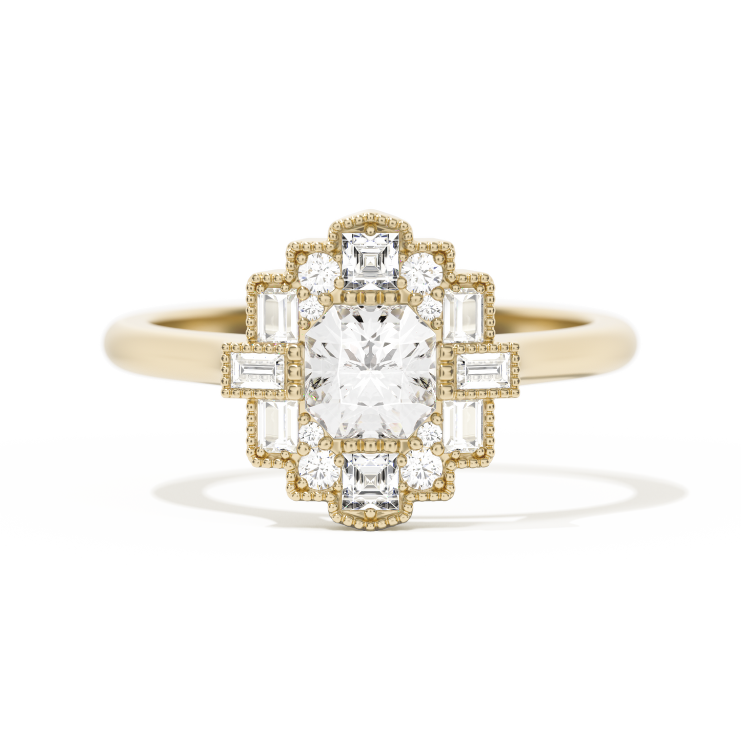 Square Deco with Asscher Cut