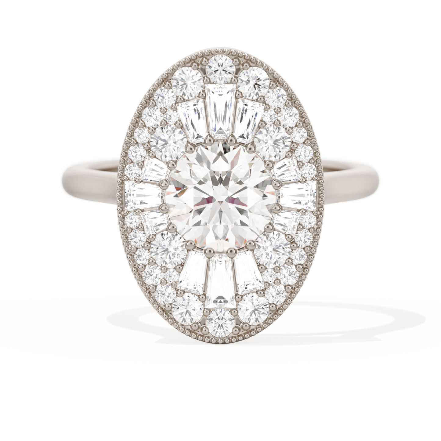 Oval Ballerina Round Center 1.00 ctw.