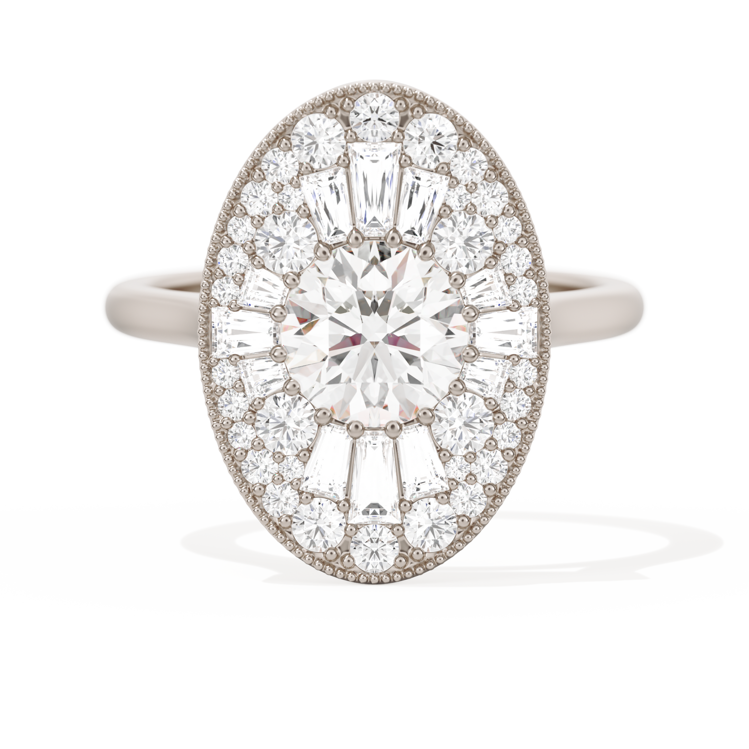 Oval Ballerina Round Center 1.00 ctw.