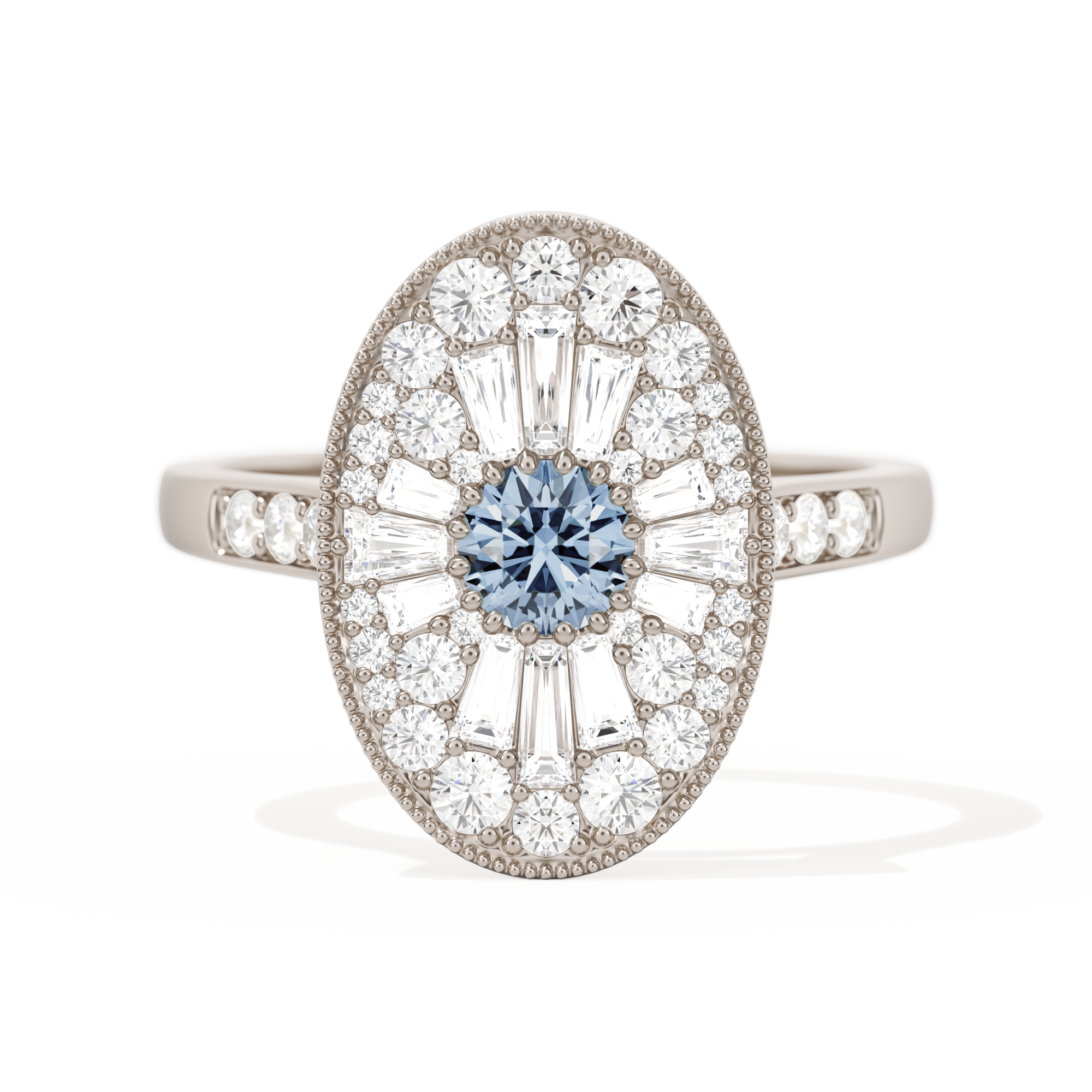 Oval Ballerina Round Center 0.35 ctw