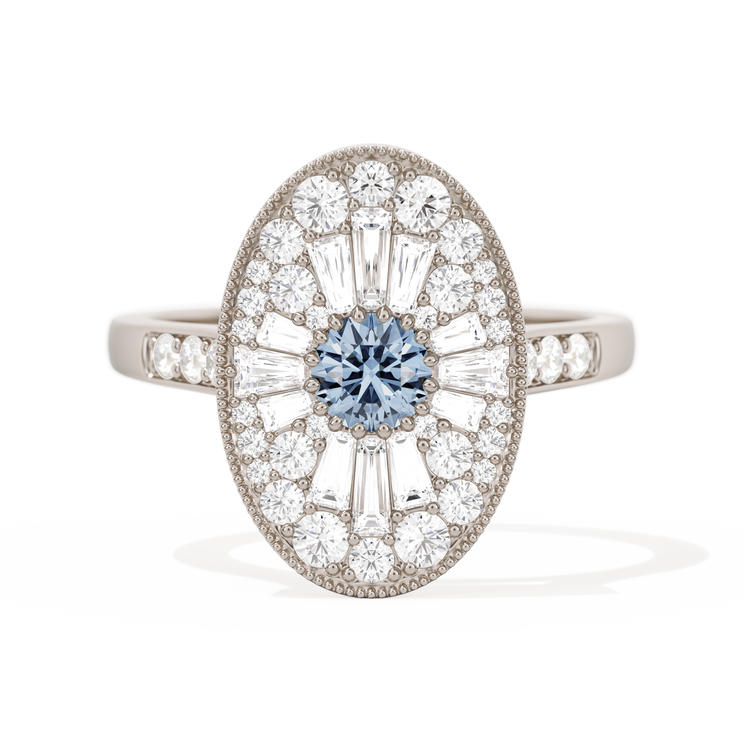 Oval Ballerina Round Center 0.35 ctw