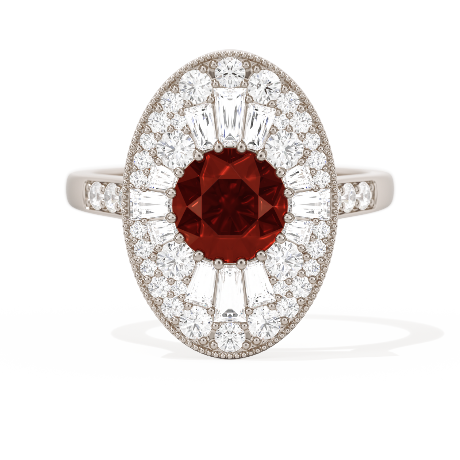 Oval Ballerina Round Center 1.00 ctw.