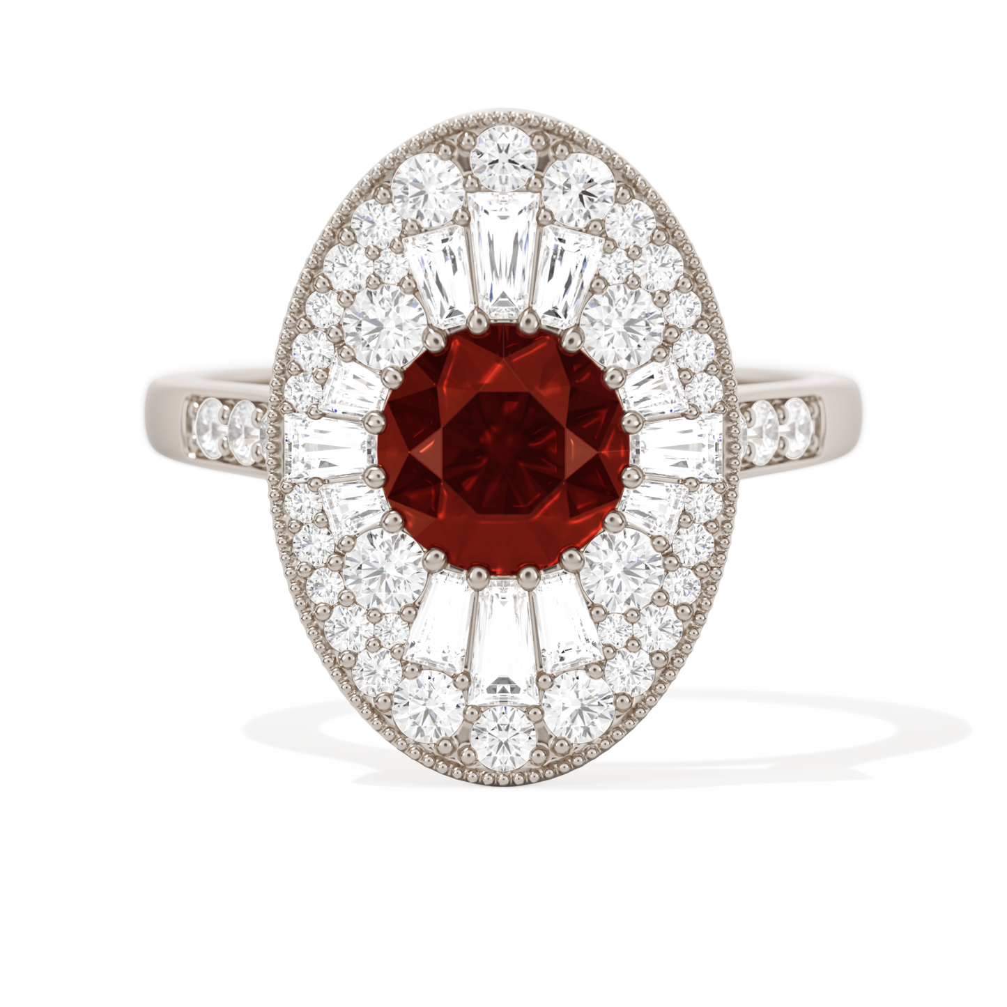 Oval Ballerina Round Center 1.00 ctw.