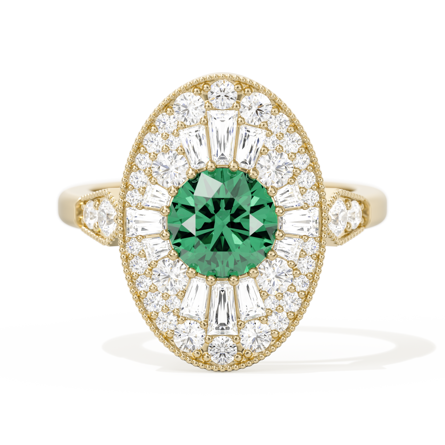 Oval Ballerina Round Center 1.00 ctw.