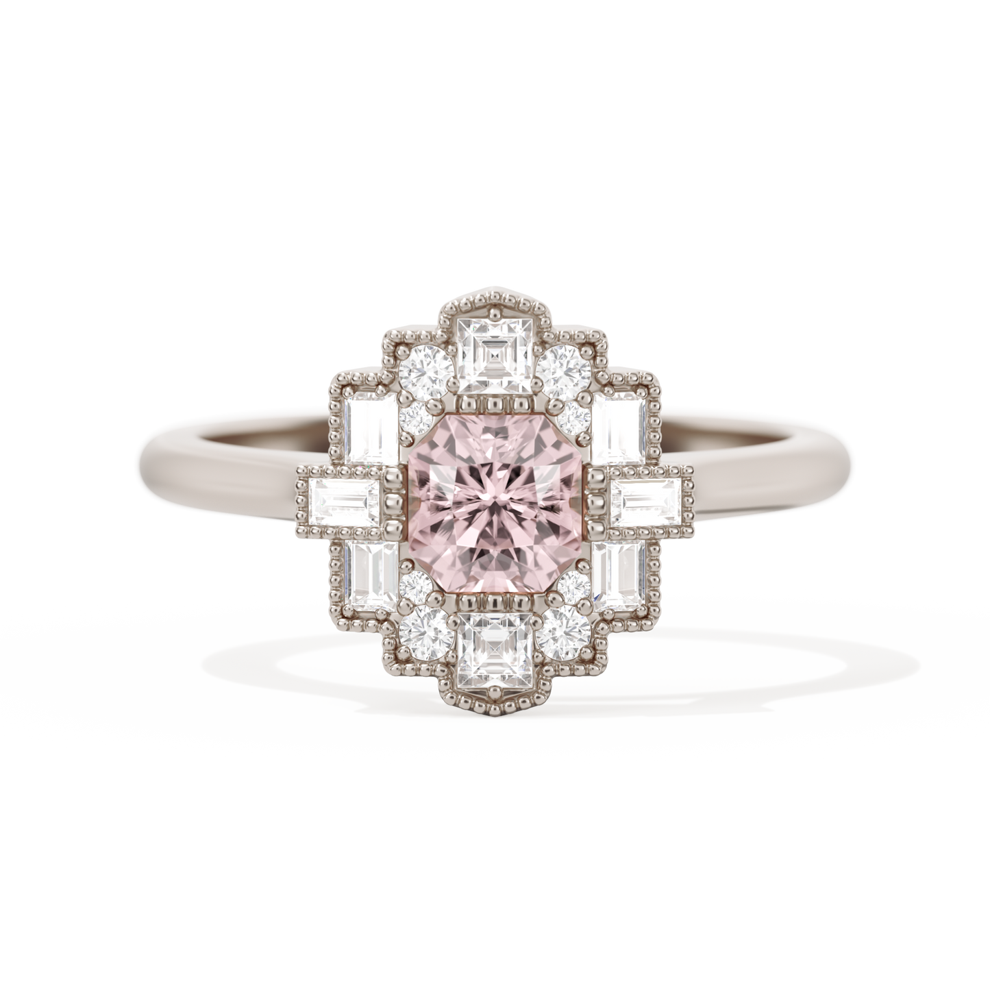 Square Deco with Asscher Cut