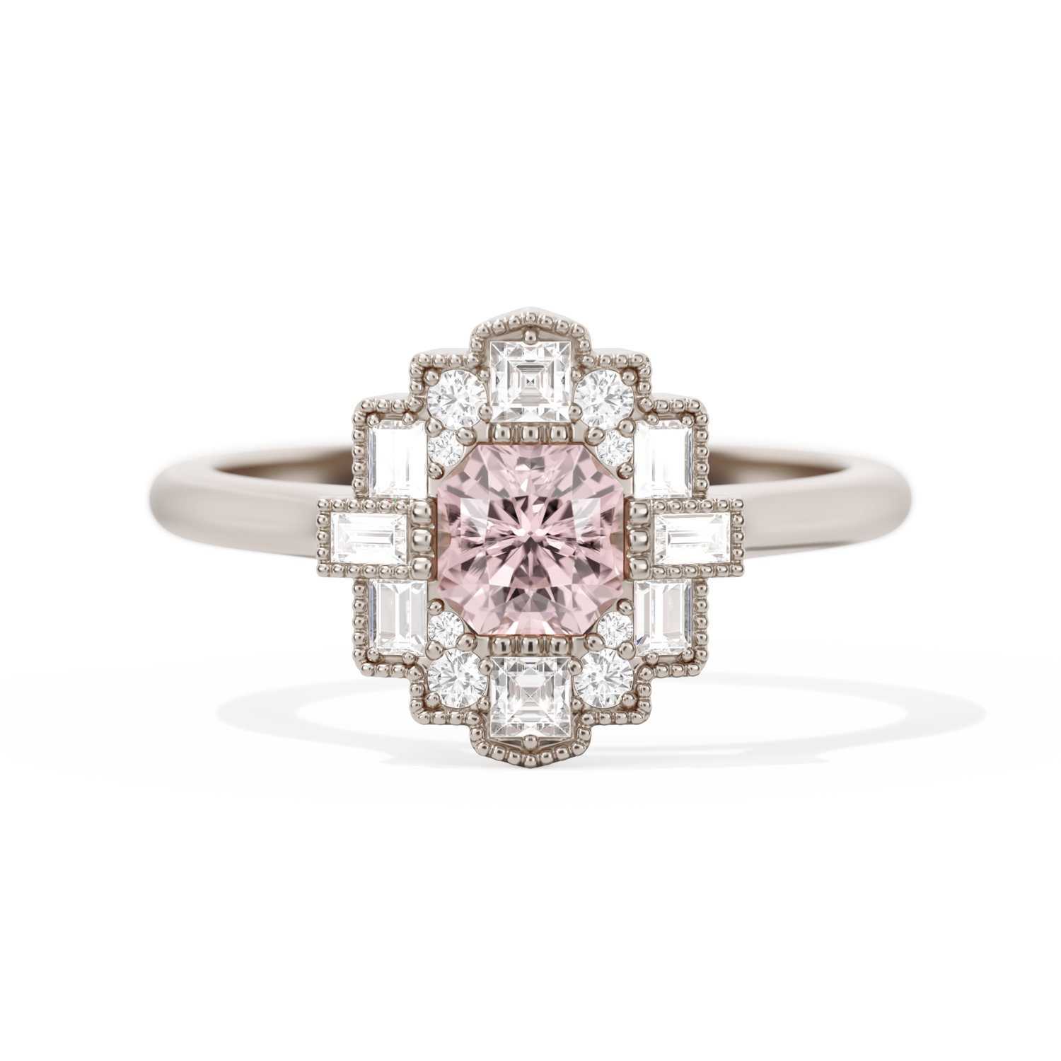 Square Deco with Asscher Cut
