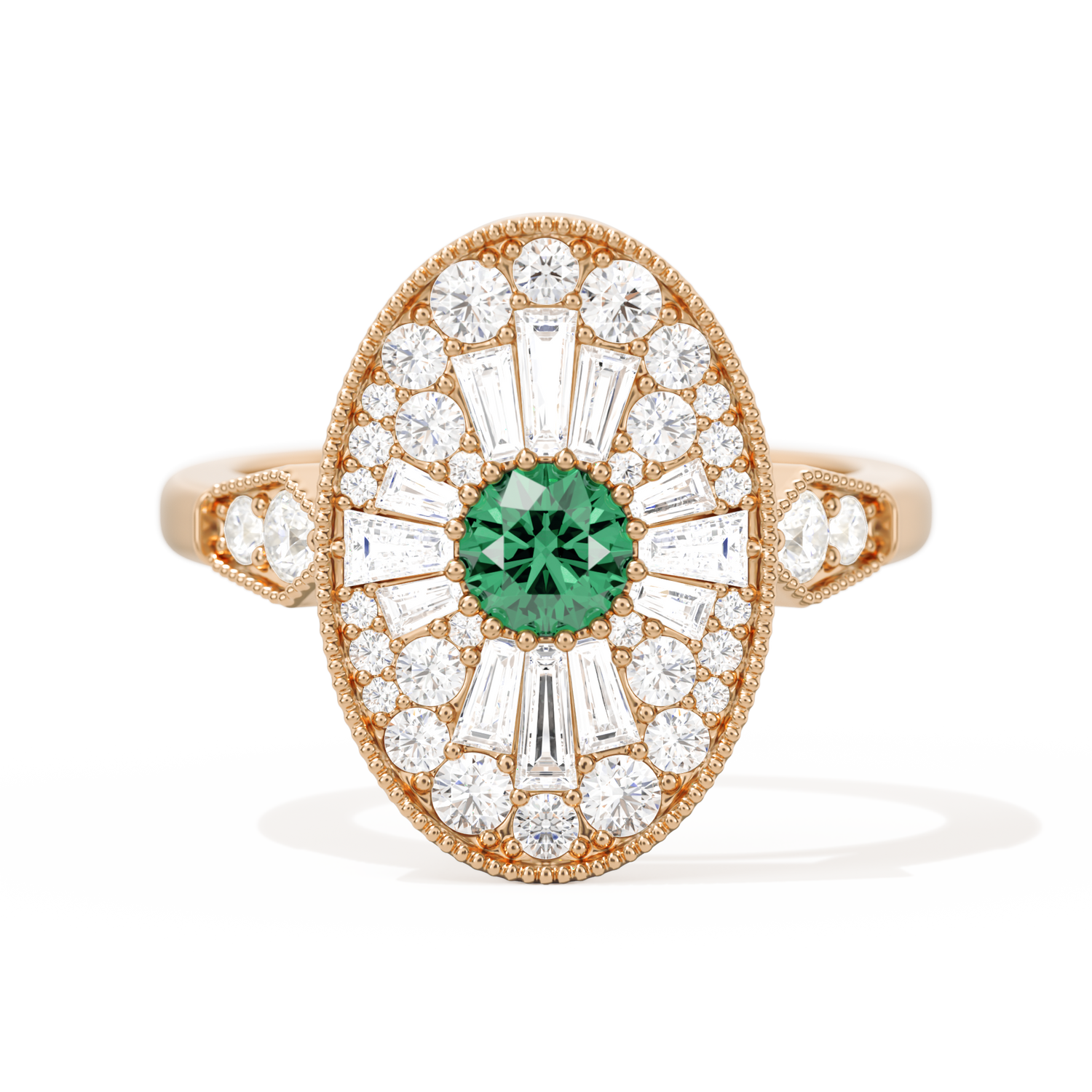 Oval Ballerina Round Center 0.35 ctw