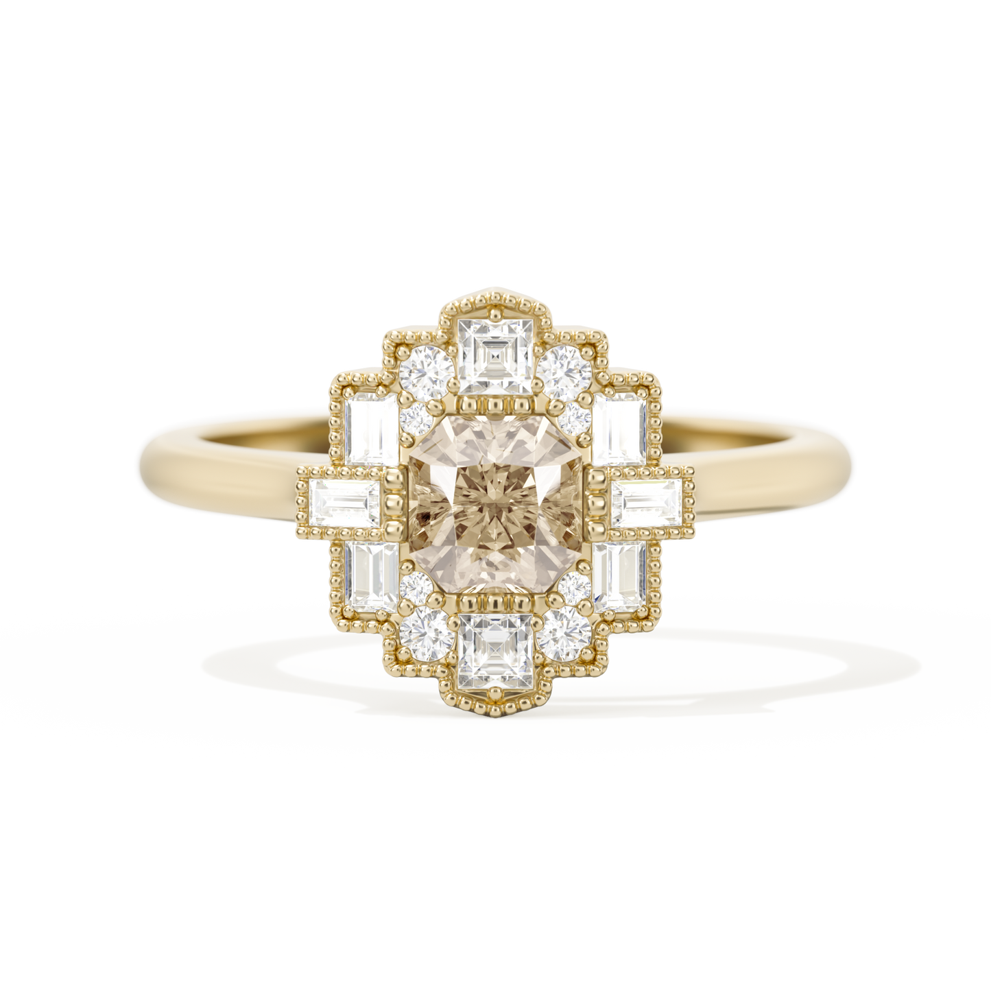 Square Deco with Asscher Cut