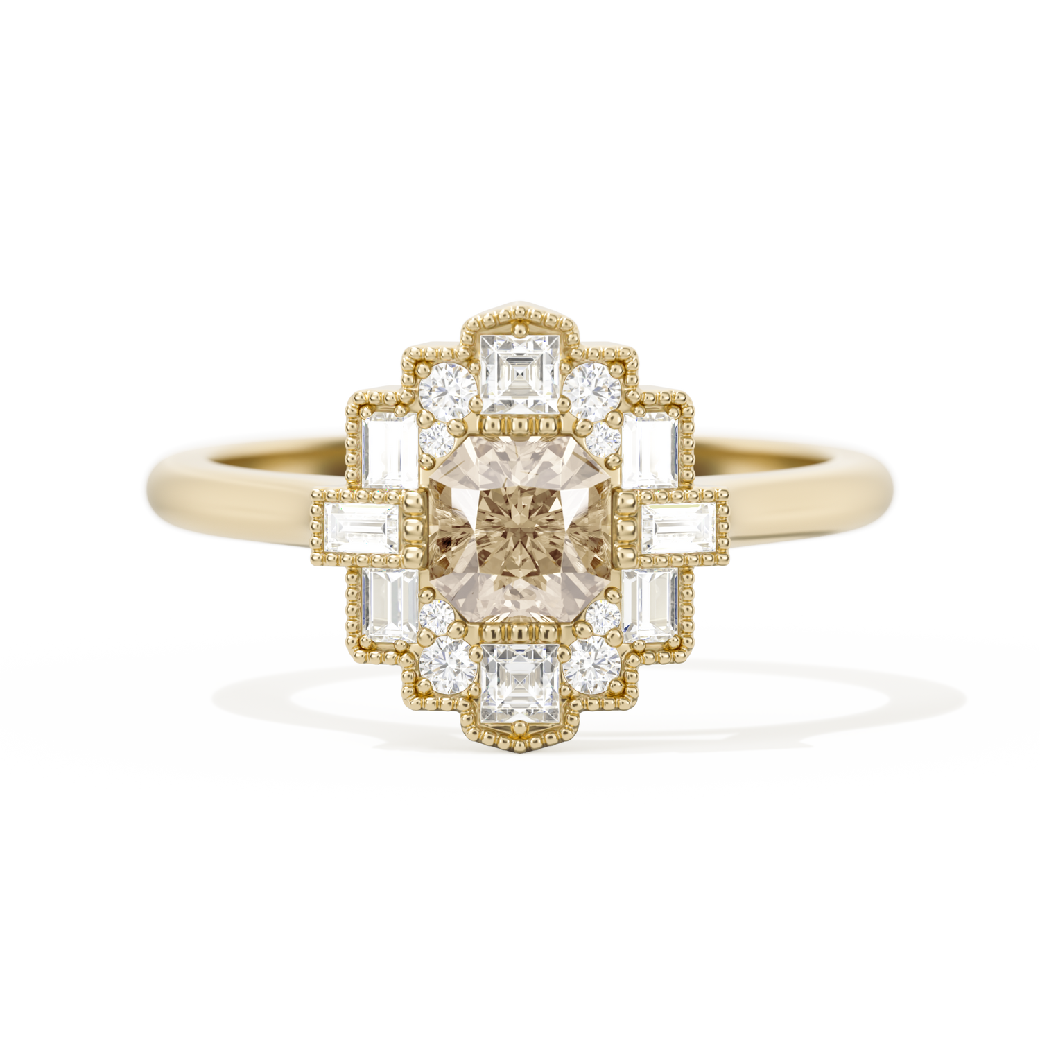 Square Deco with Asscher Cut
