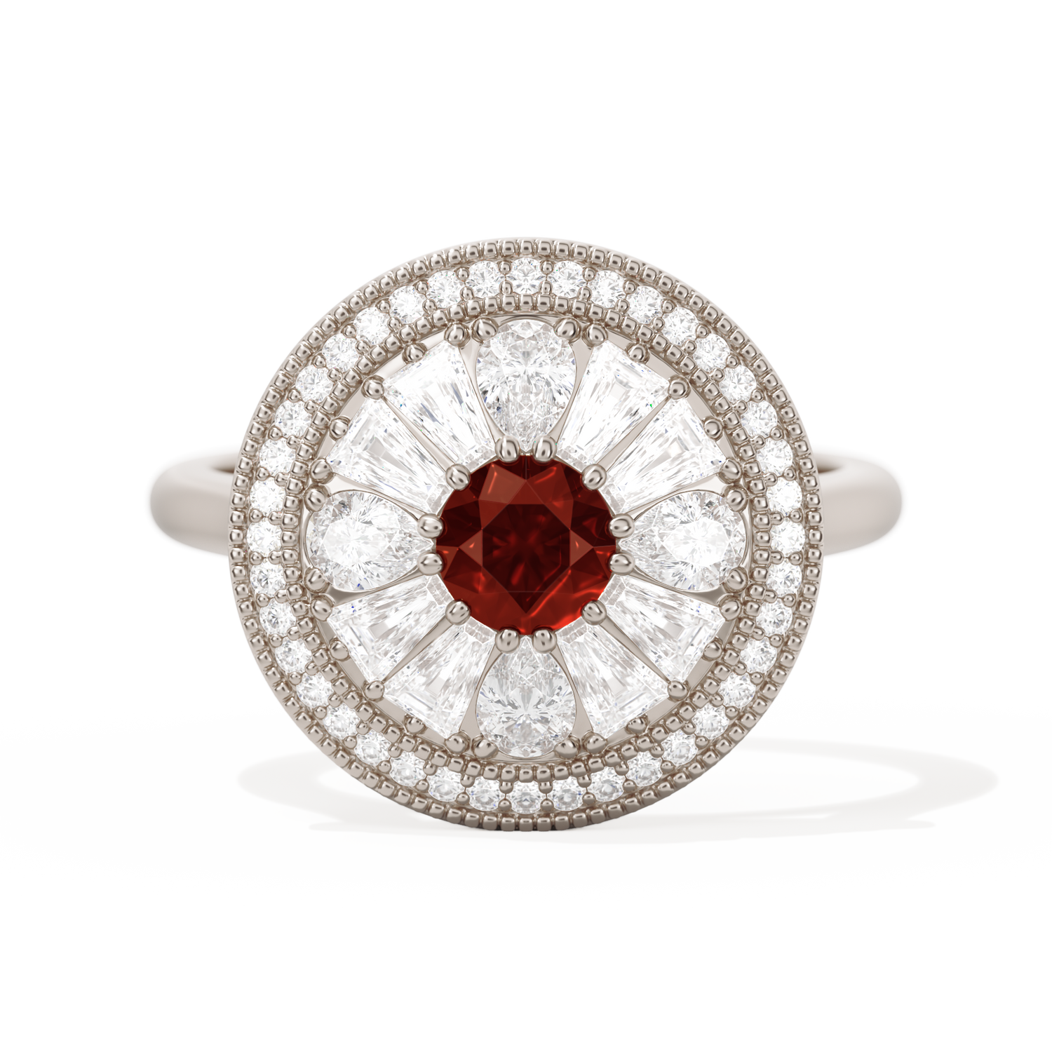 Pear & Baguette Round with Halo