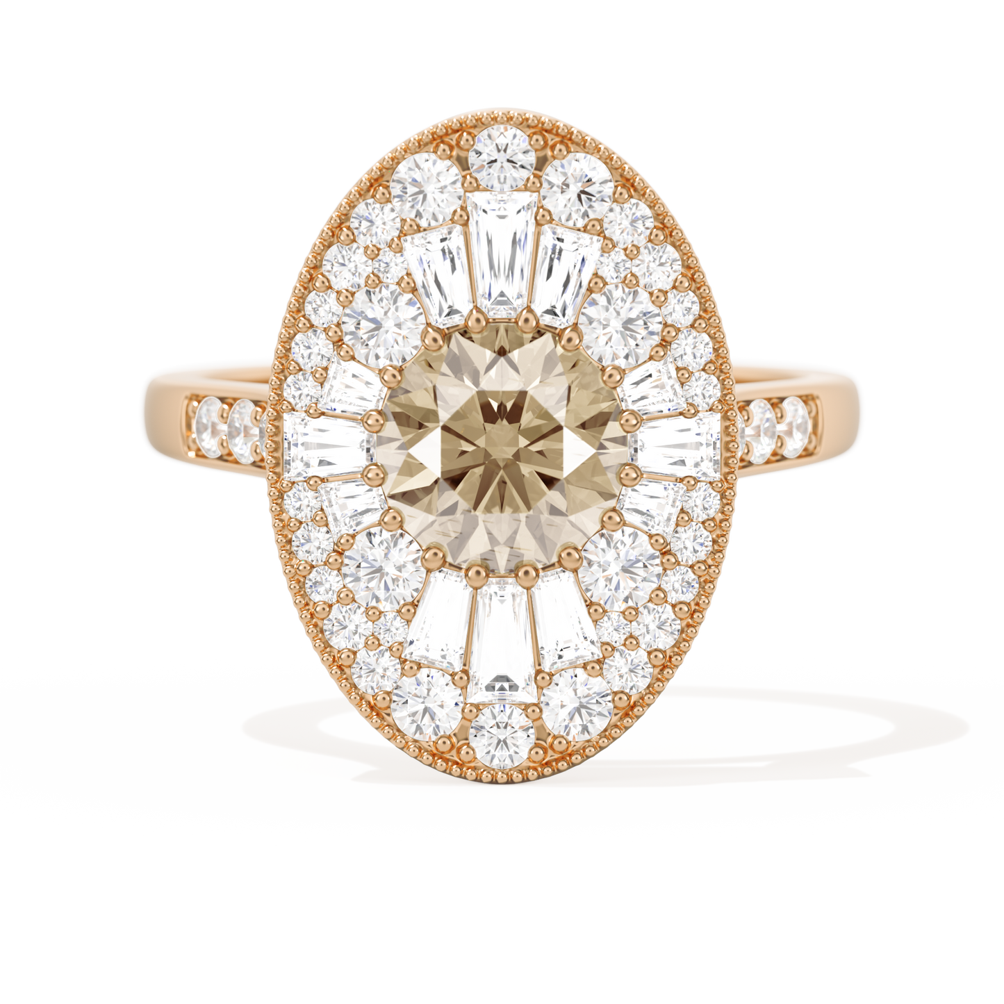 Oval Ballerina Round Center 1.00 ctw.