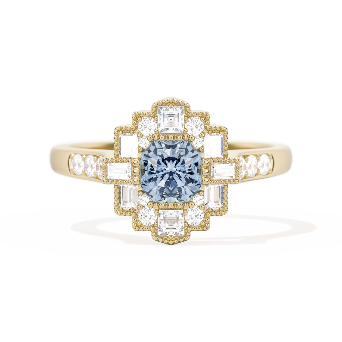 Square Deco with Asscher Cut