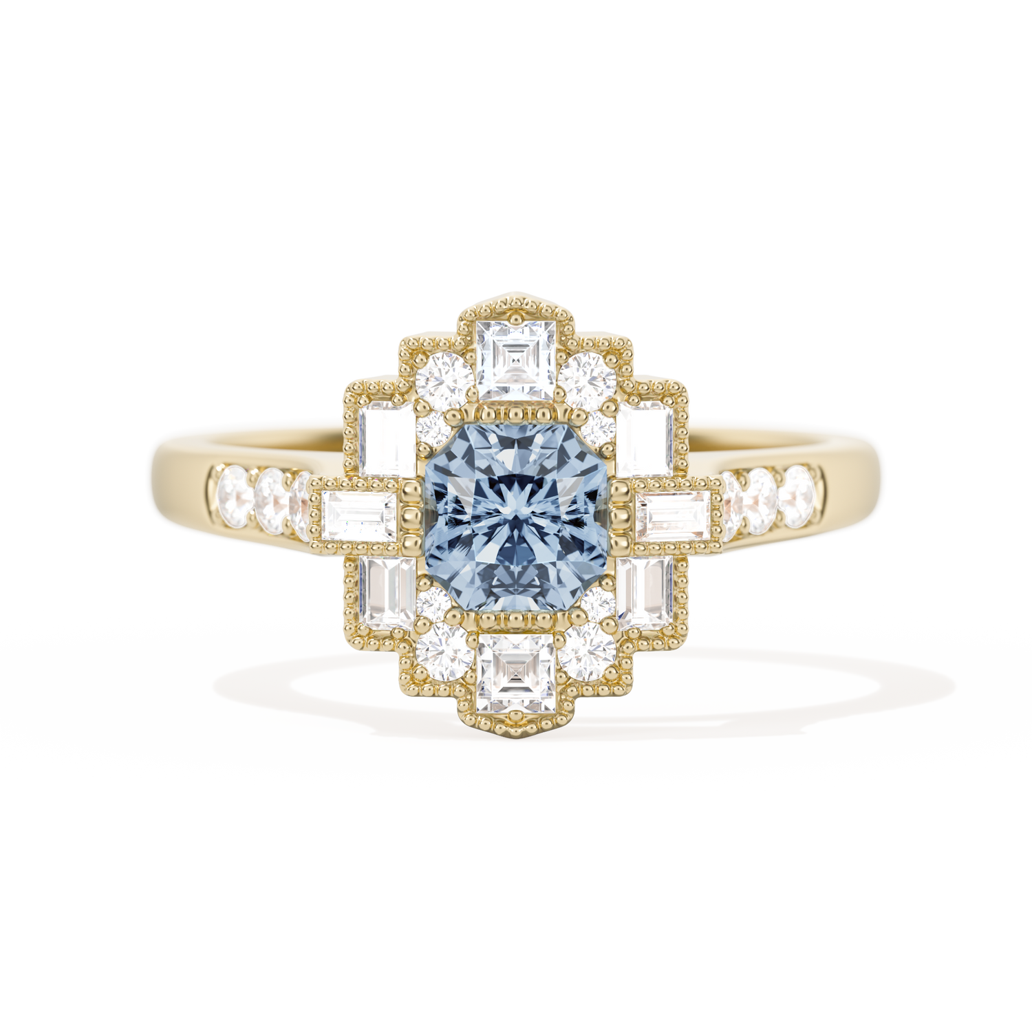 Square Deco with Asscher Cut