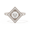 Diamond Shape Halo Round