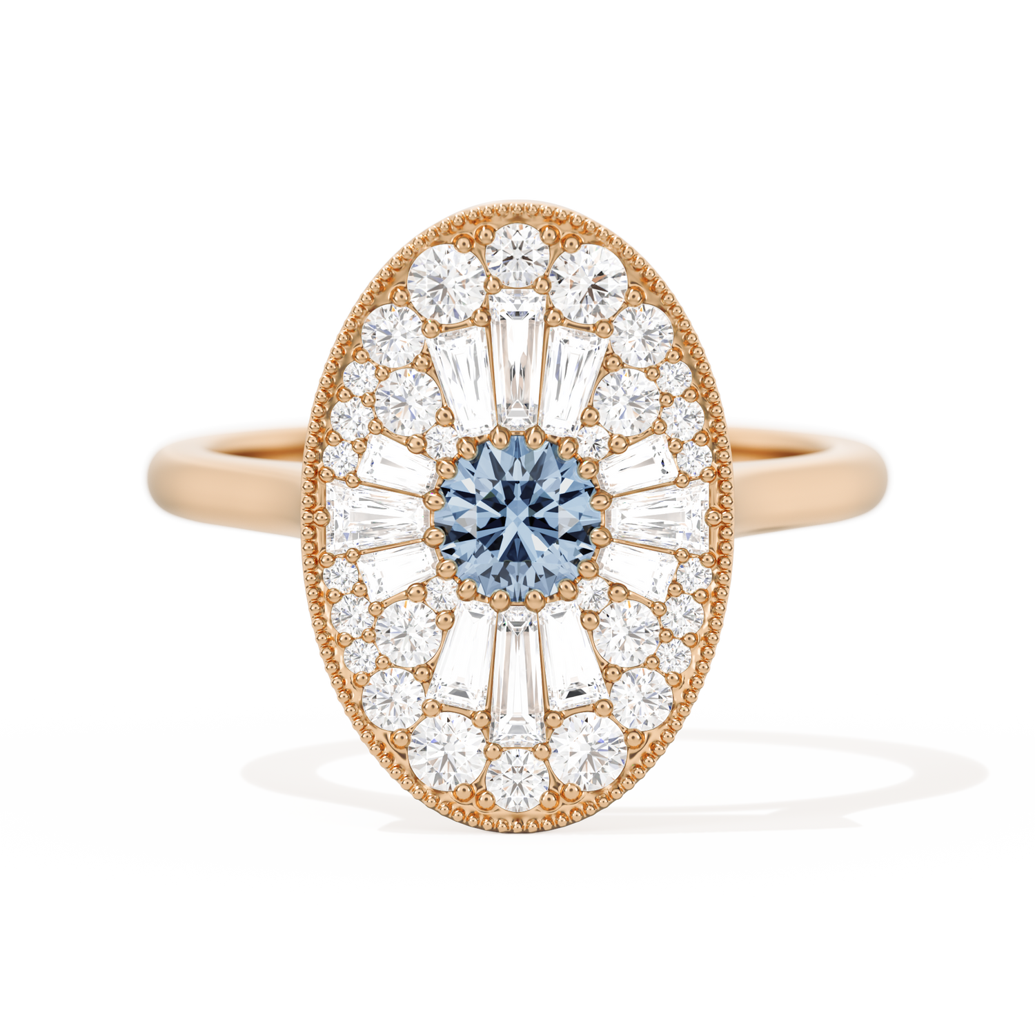 Oval Ballerina Round Center 0.35 ctw