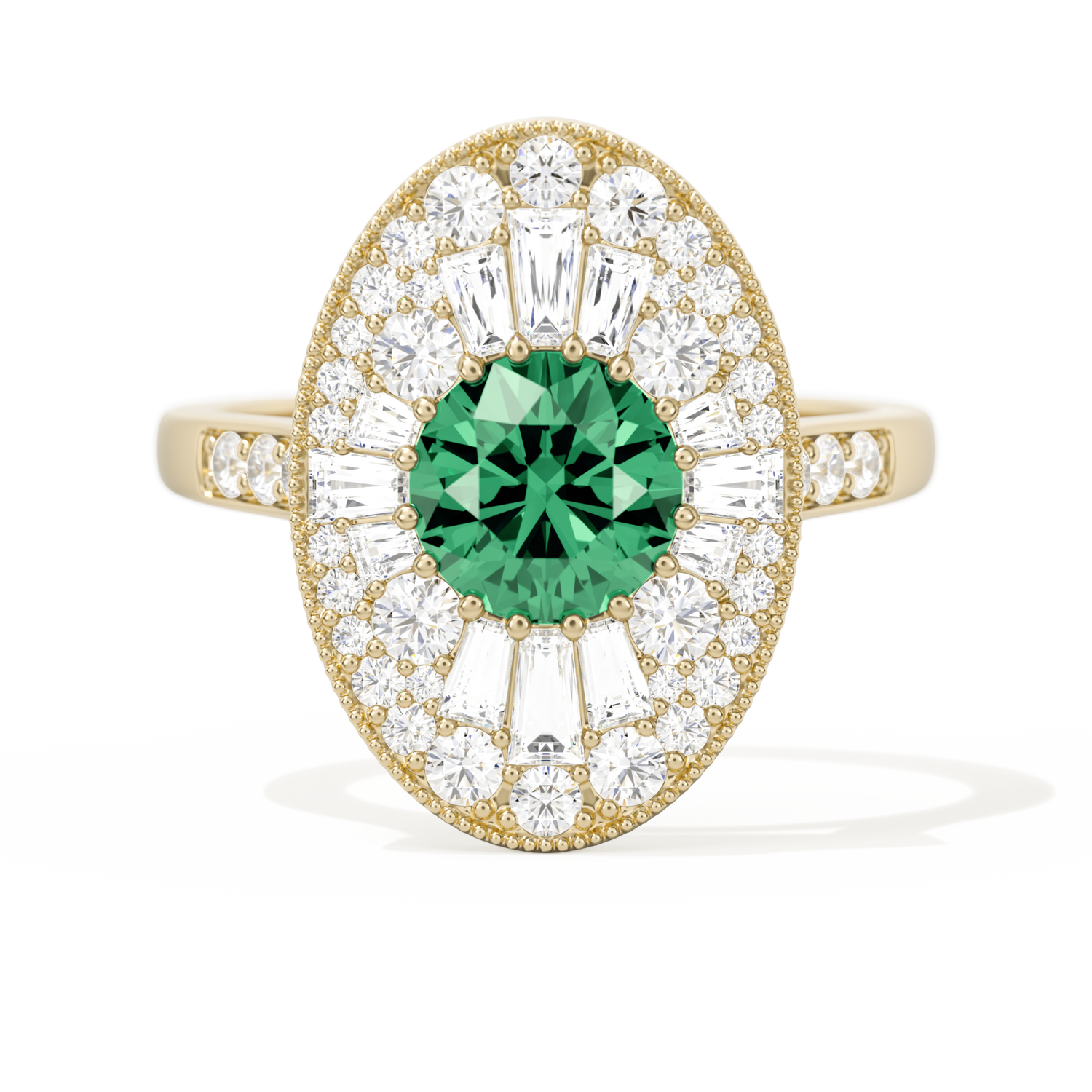 Oval Ballerina Round Center 1.00 ctw.