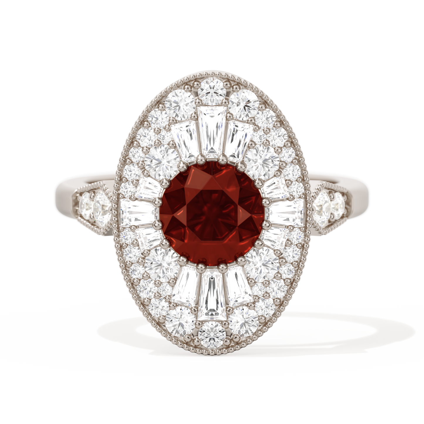 Oval Ballerina Round Center 1.00 ctw.