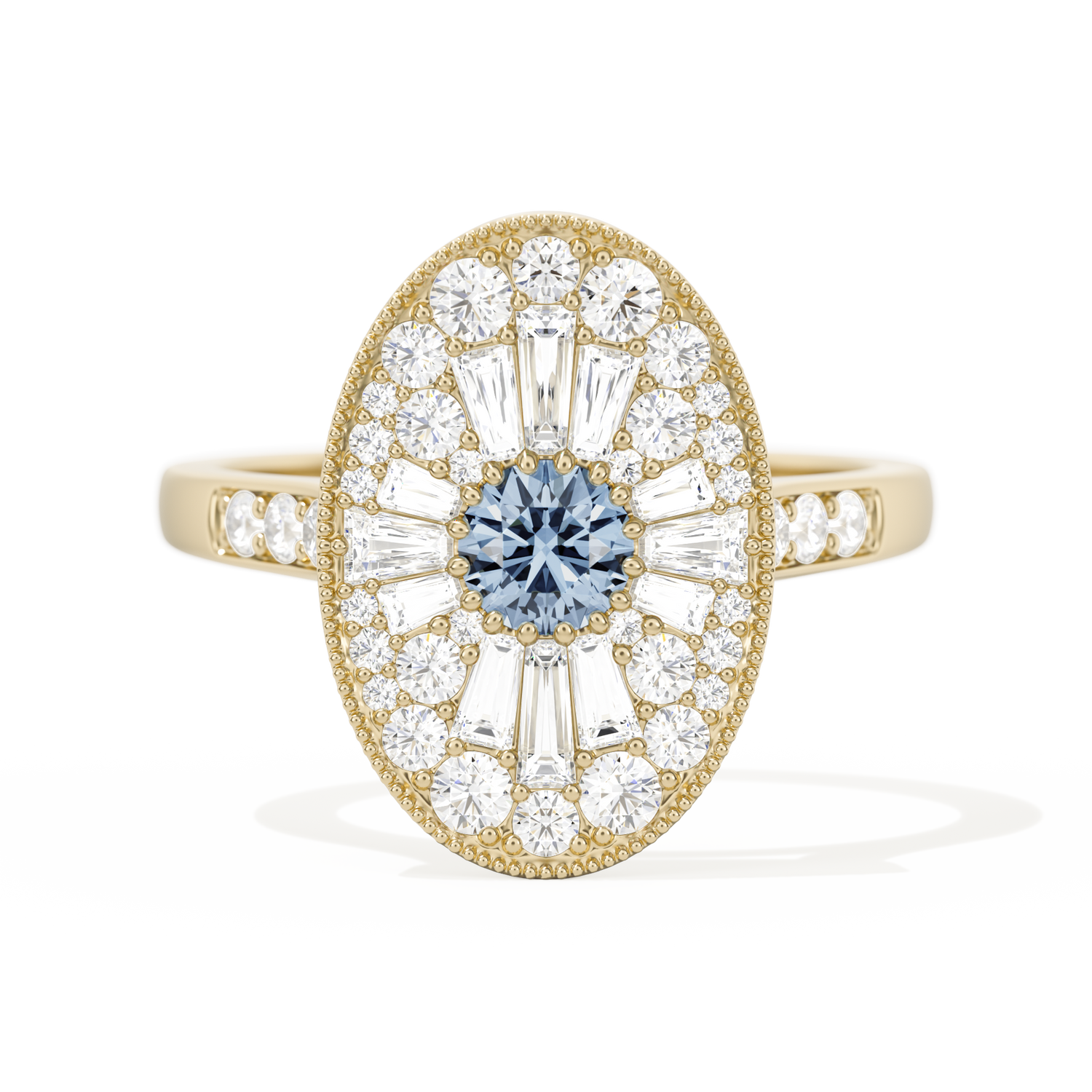 Oval Ballerina Round Center 0.35 ctw