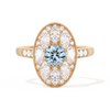 Round with Feather Marquise