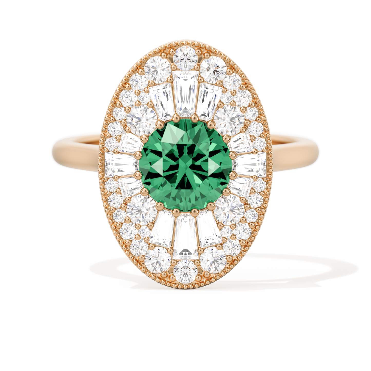 Oval Ballerina Round Center 1.00 ctw.