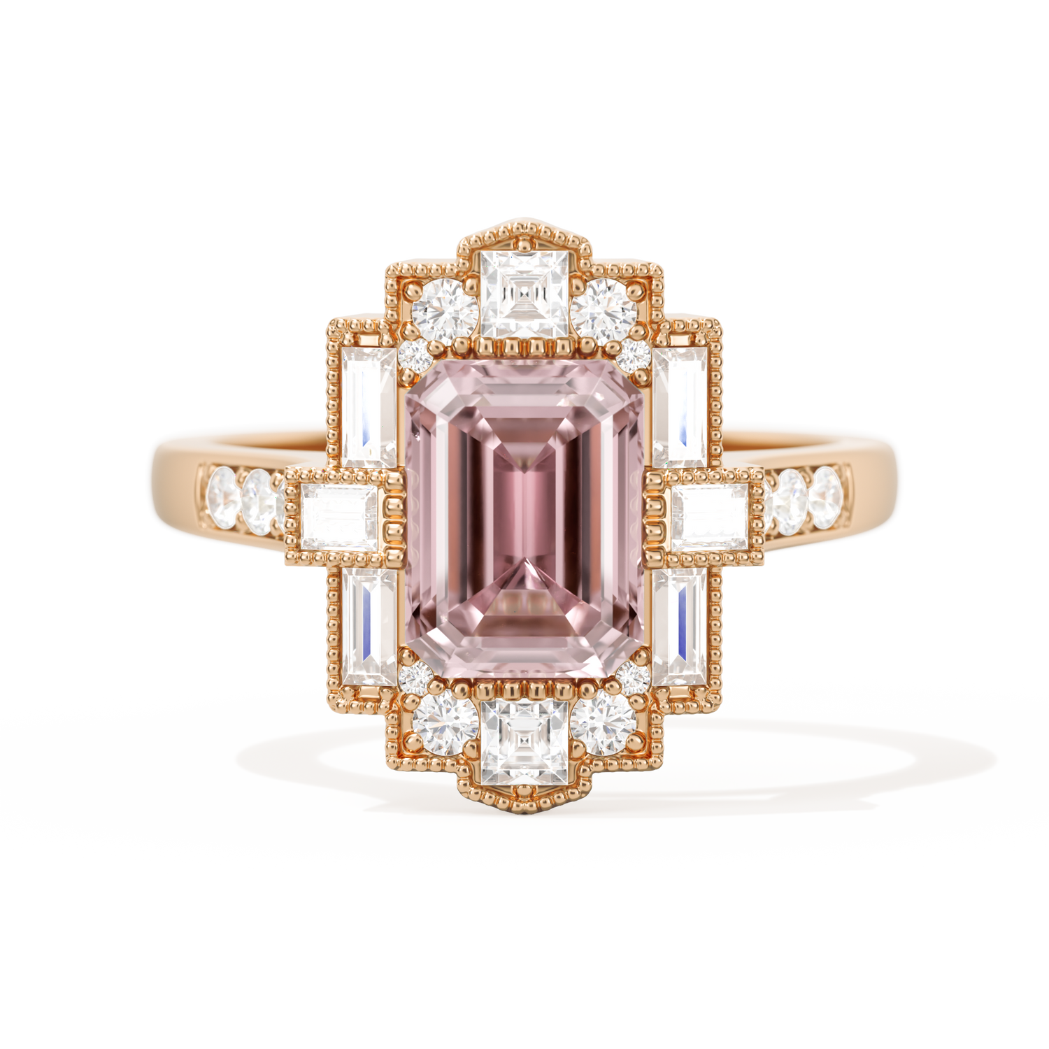 Rectangular Deco with 8x6 Emerald Cut