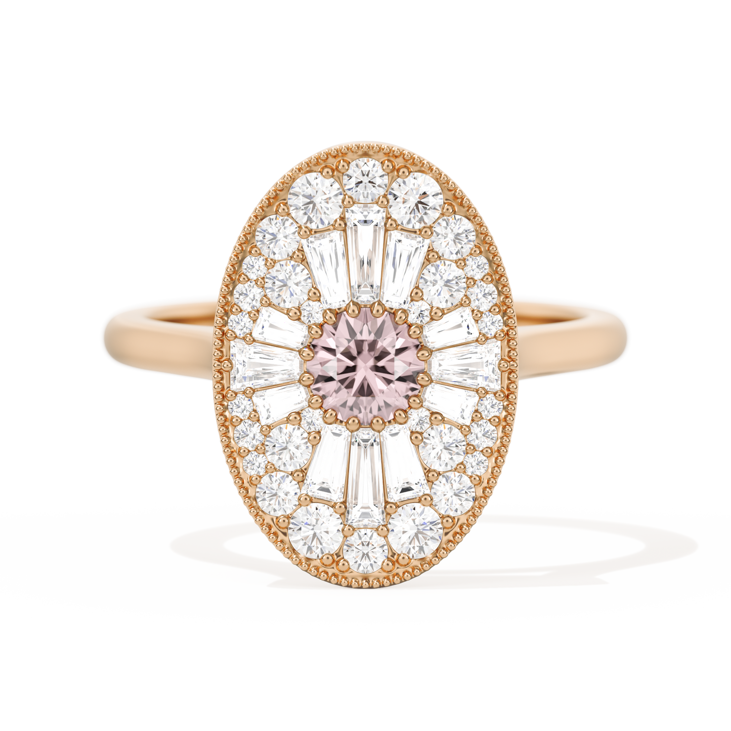 Oval Ballerina Round Center 0.35 ctw