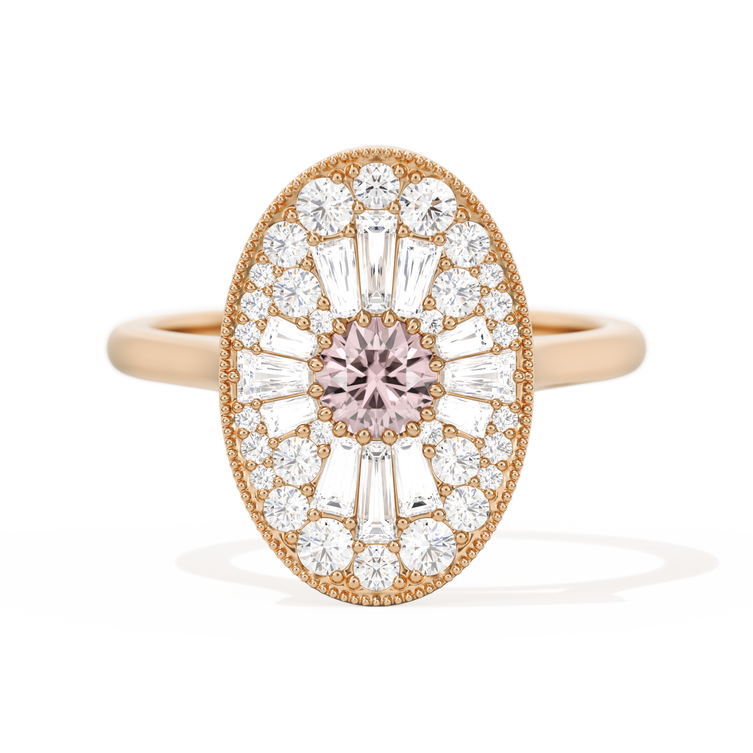 Oval Ballerina Round Center 0.35 ctw