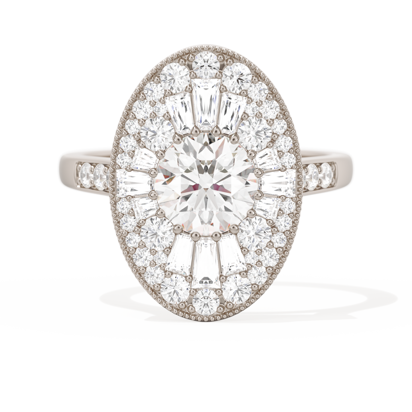 Oval Ballerina Round Center 1.00 ctw.