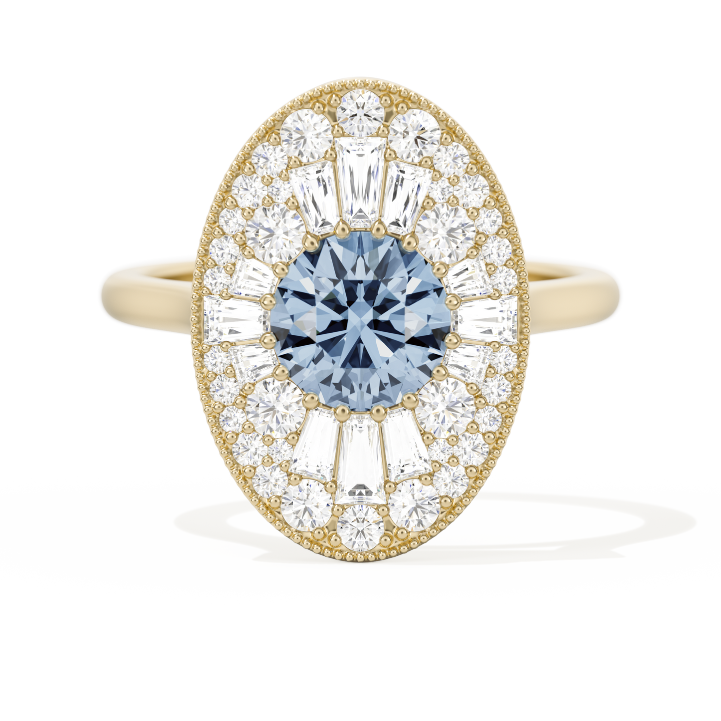 Oval Ballerina Round Center 1.00 ctw.