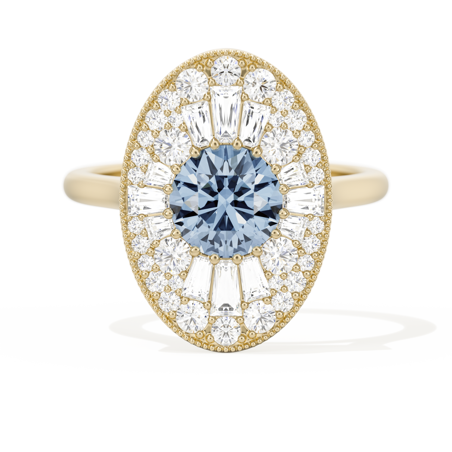 Oval Ballerina Round Center 1.00 ctw.