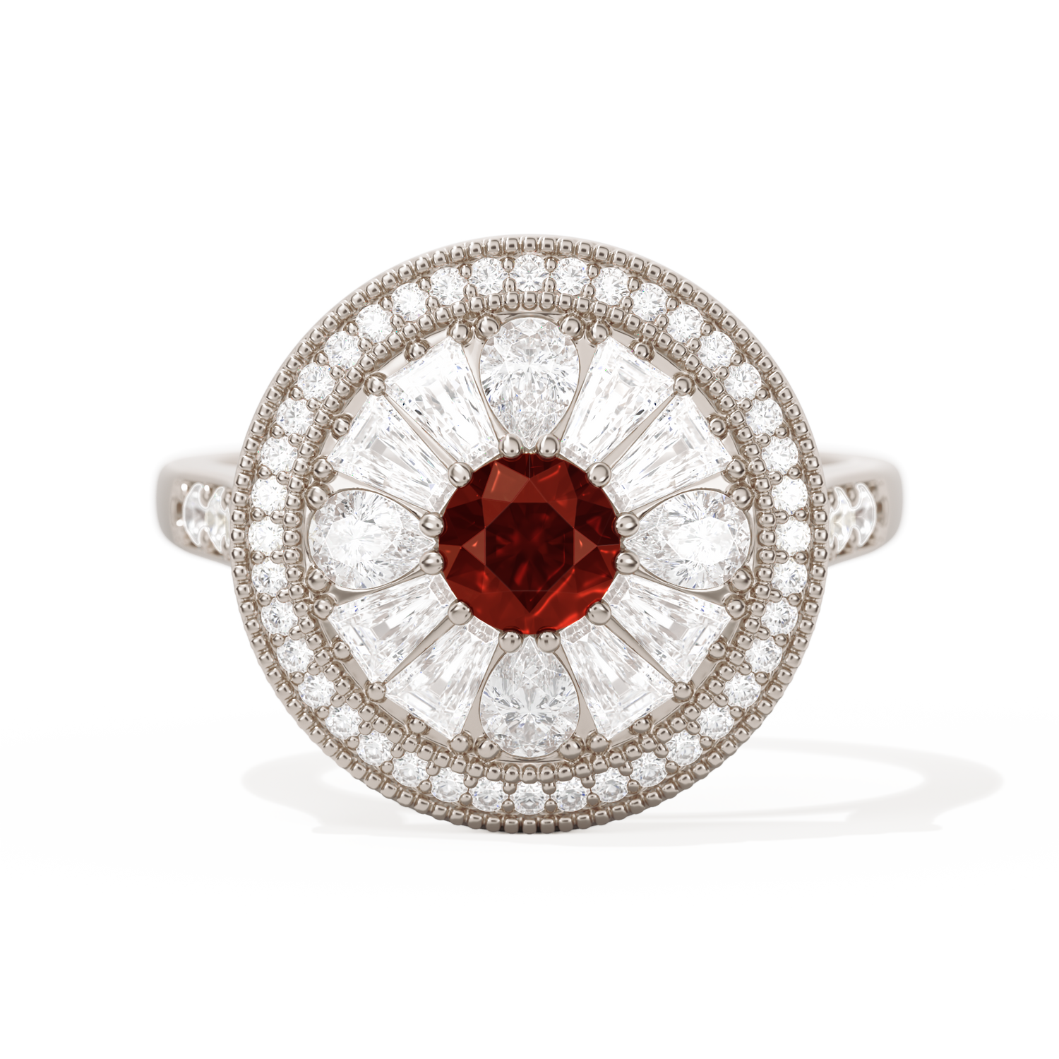 Pear & Baguette Round with Halo