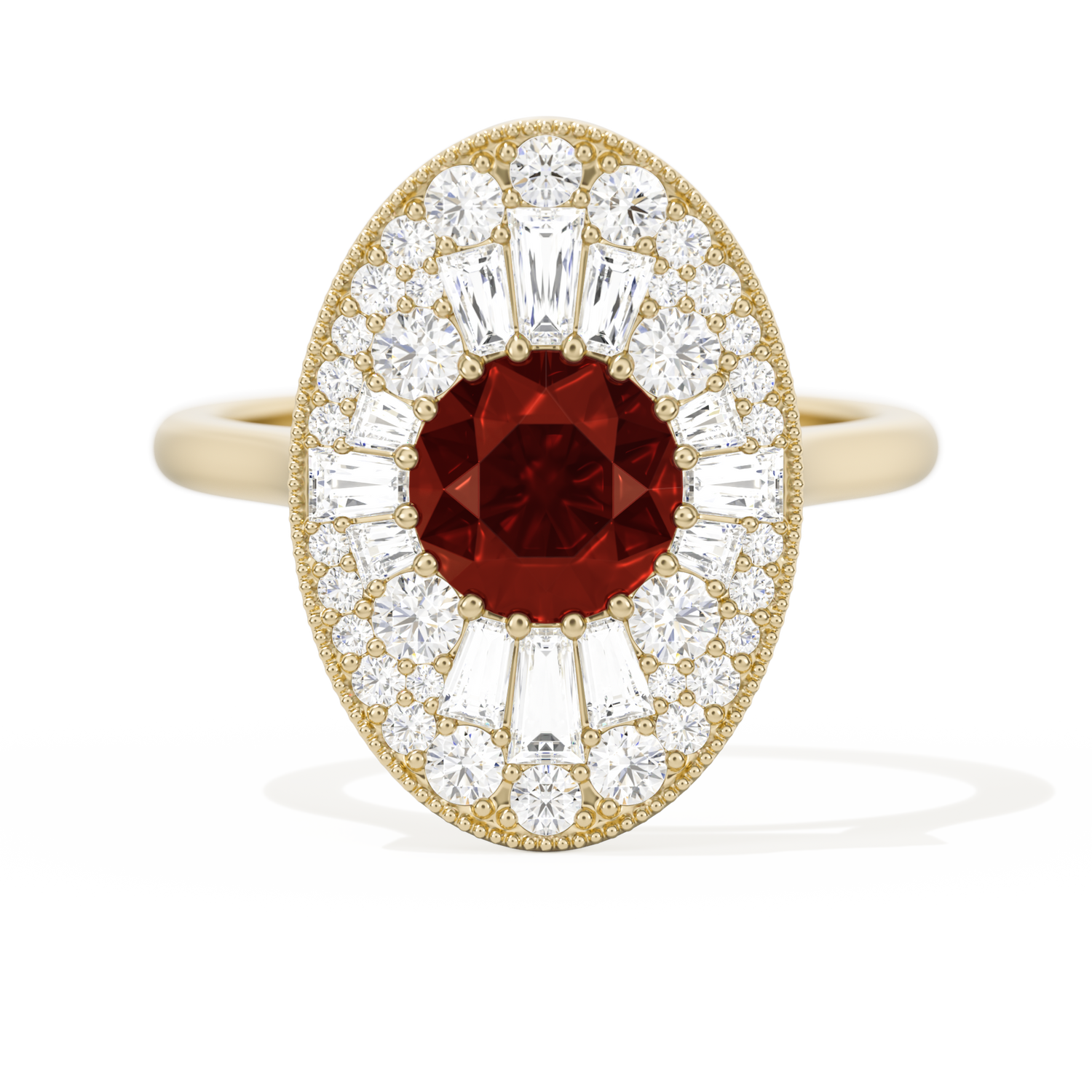 Oval Ballerina Round Center 1.00 ctw.