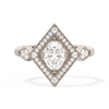 Diamond Shape Halo Oval