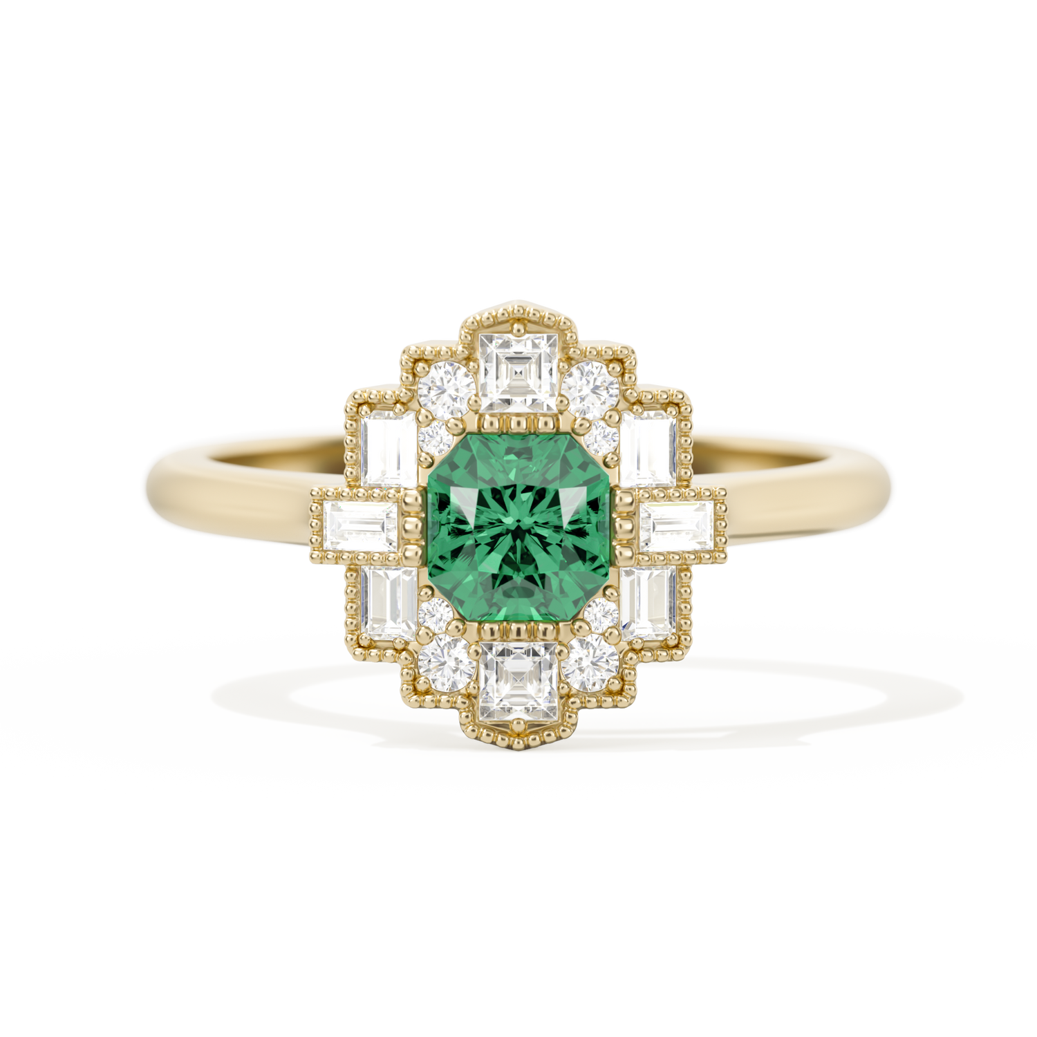 Square Deco with Asscher Cut