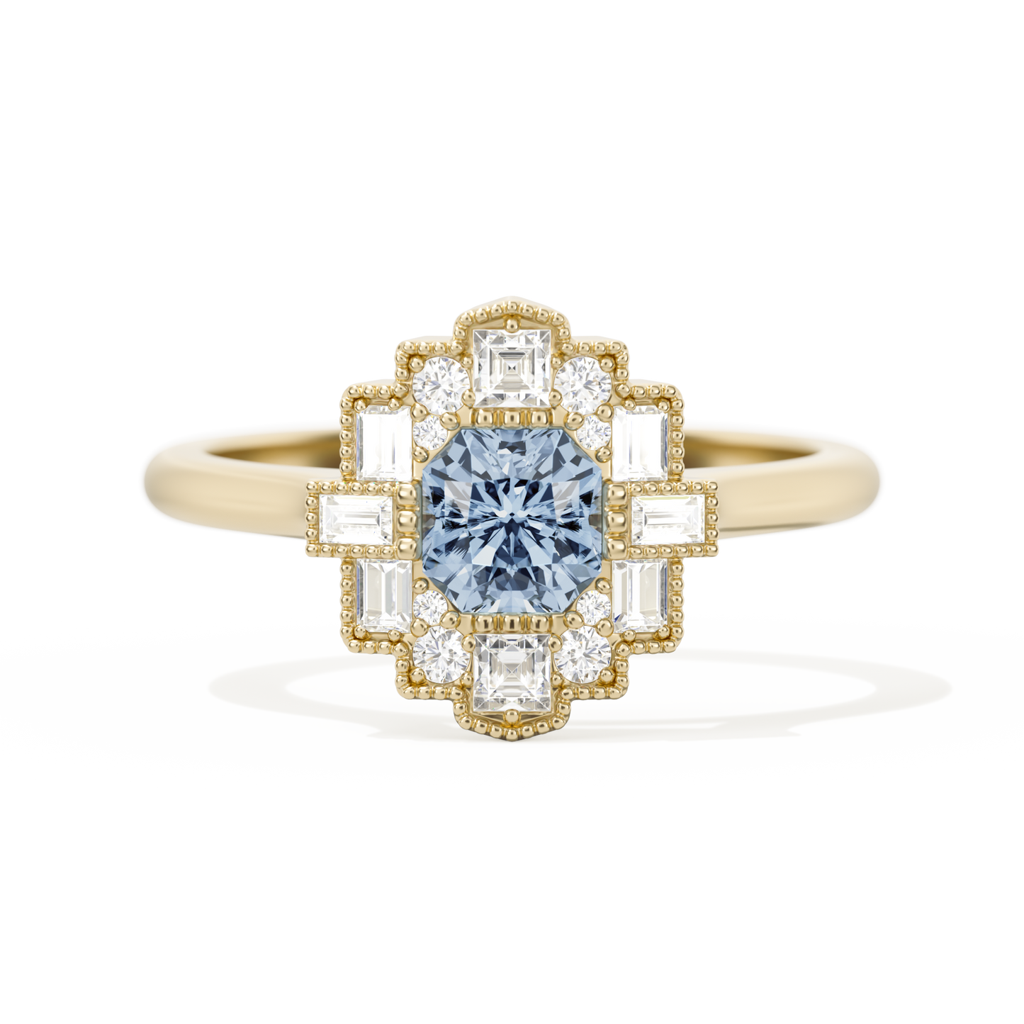 Square Deco with Asscher Cut