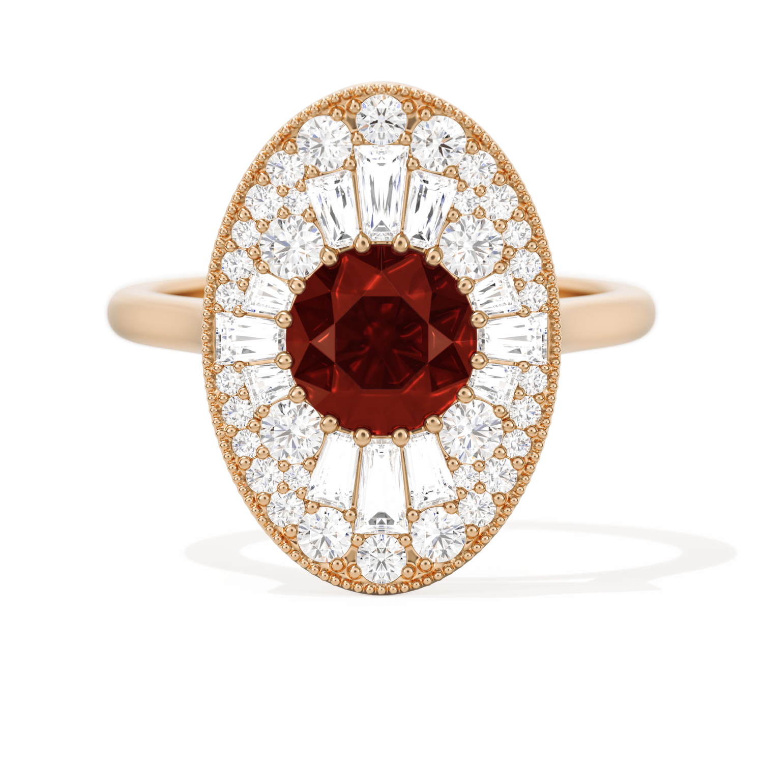 Oval Ballerina Round Center 1.00 ctw.