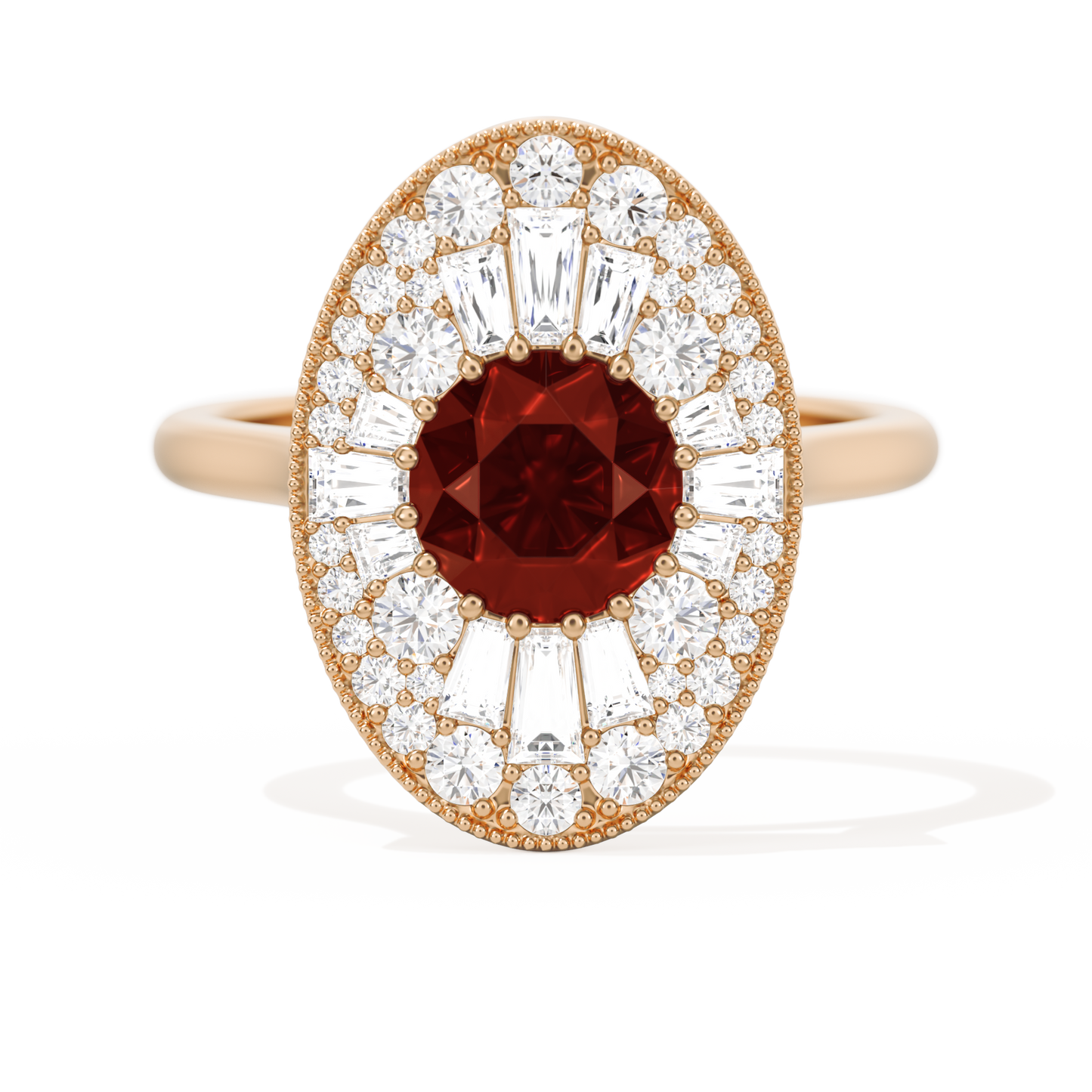 Oval Ballerina Round Center 1.00 ctw.