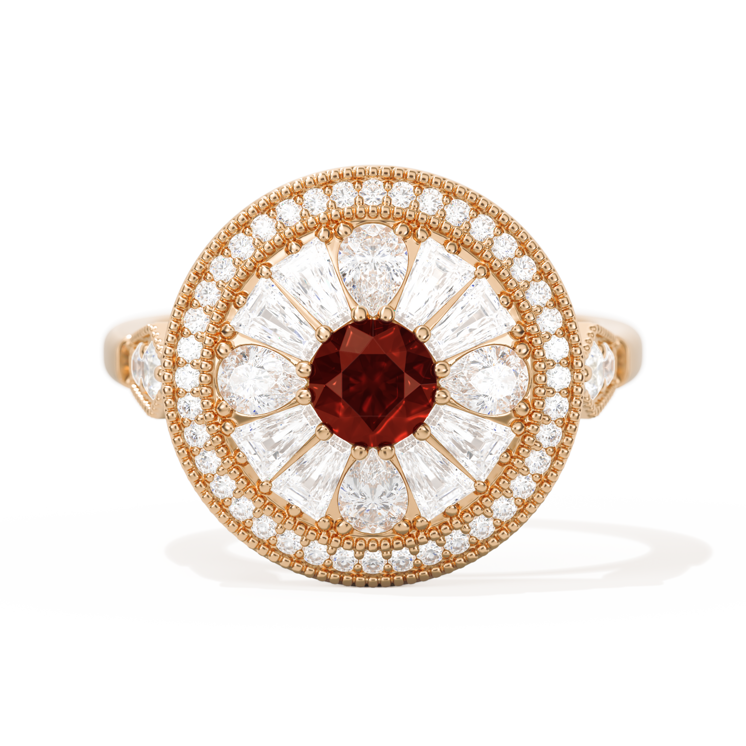 Pear & Baguette Round with Halo