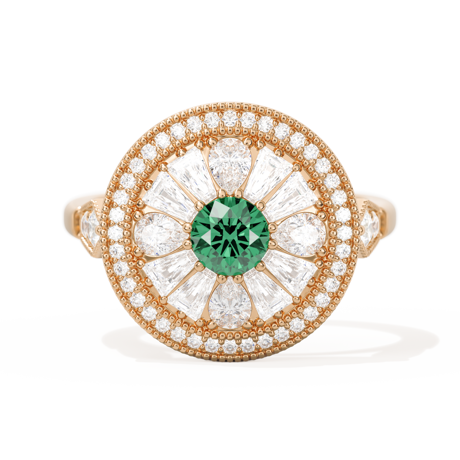 Pear & Baguette Round with Halo