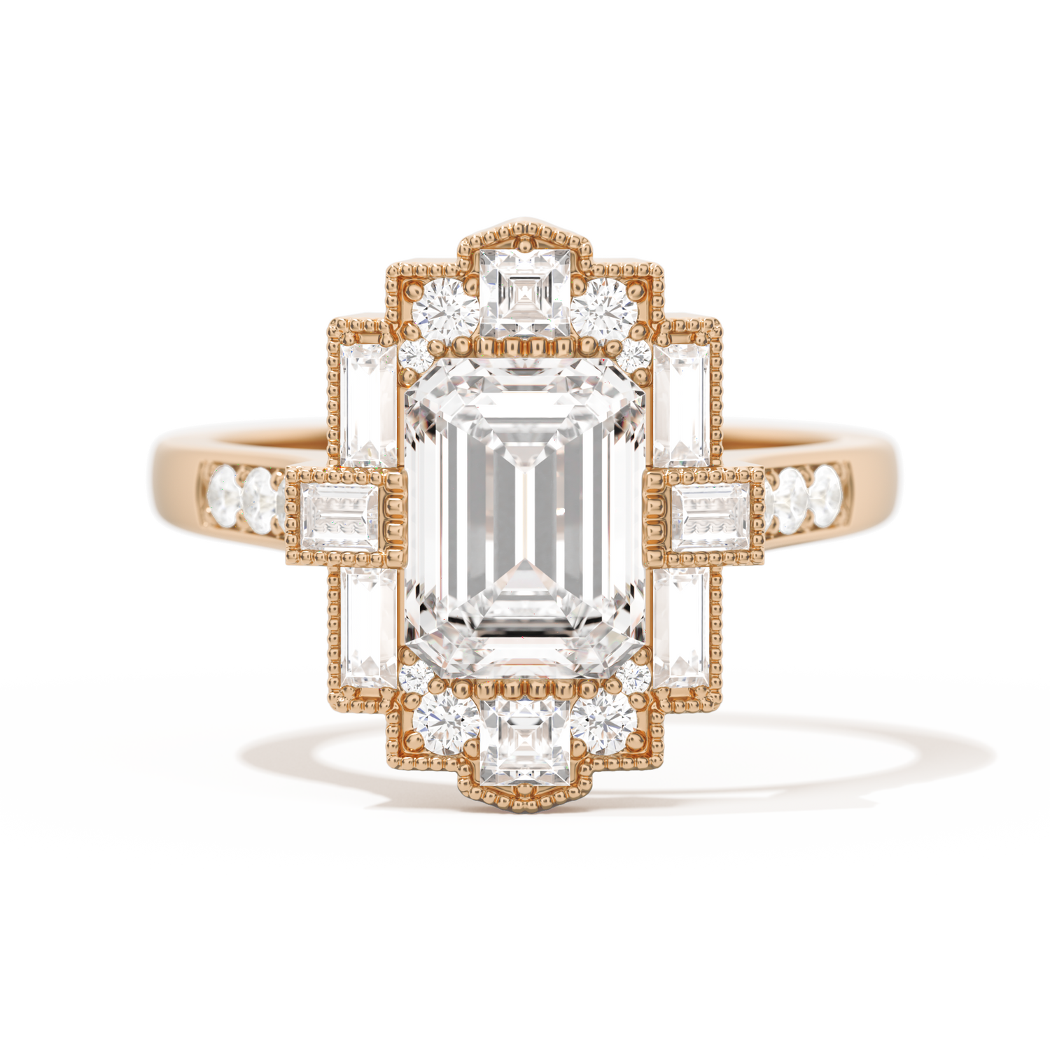 Rectangular Deco with 8x6 Emerald Cut