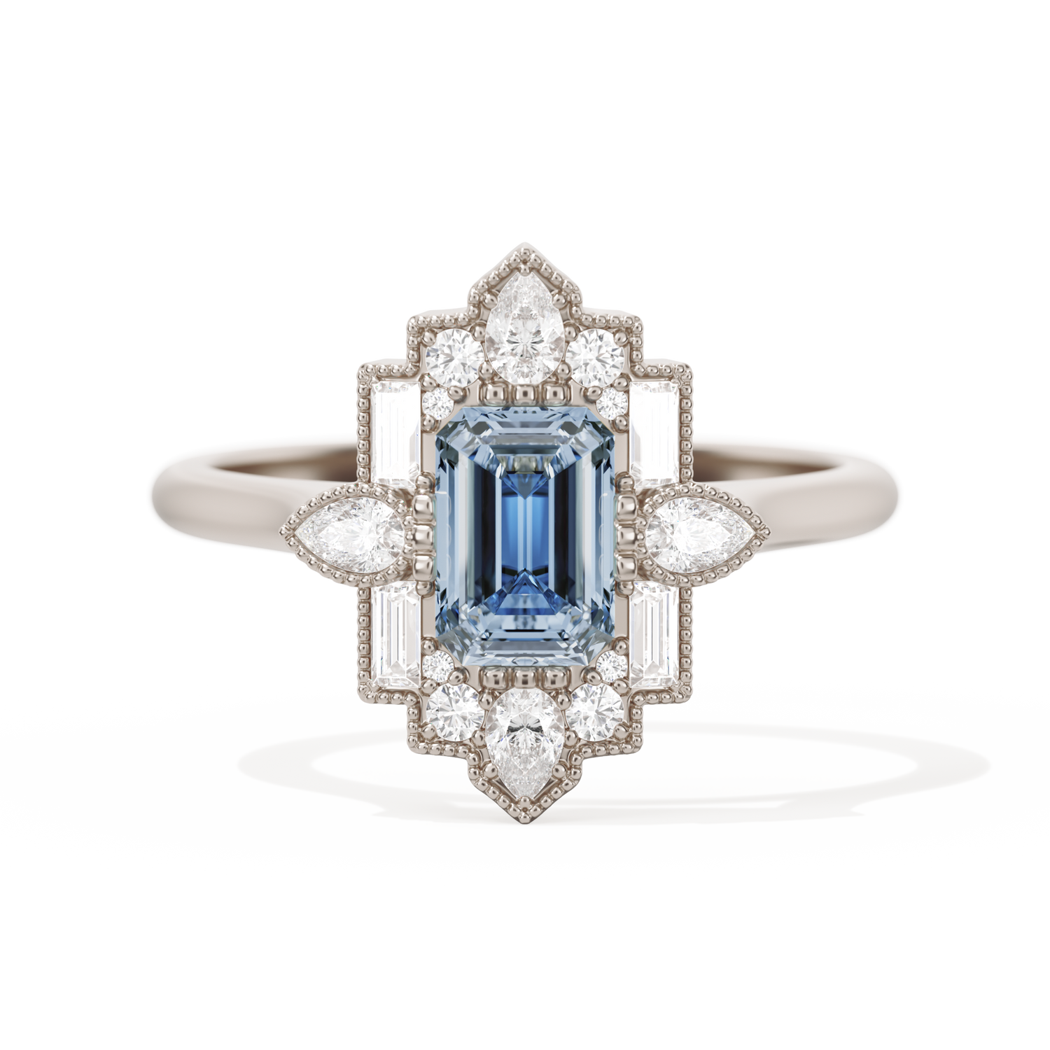 Pear Deco with 6x4 Emerald Cut