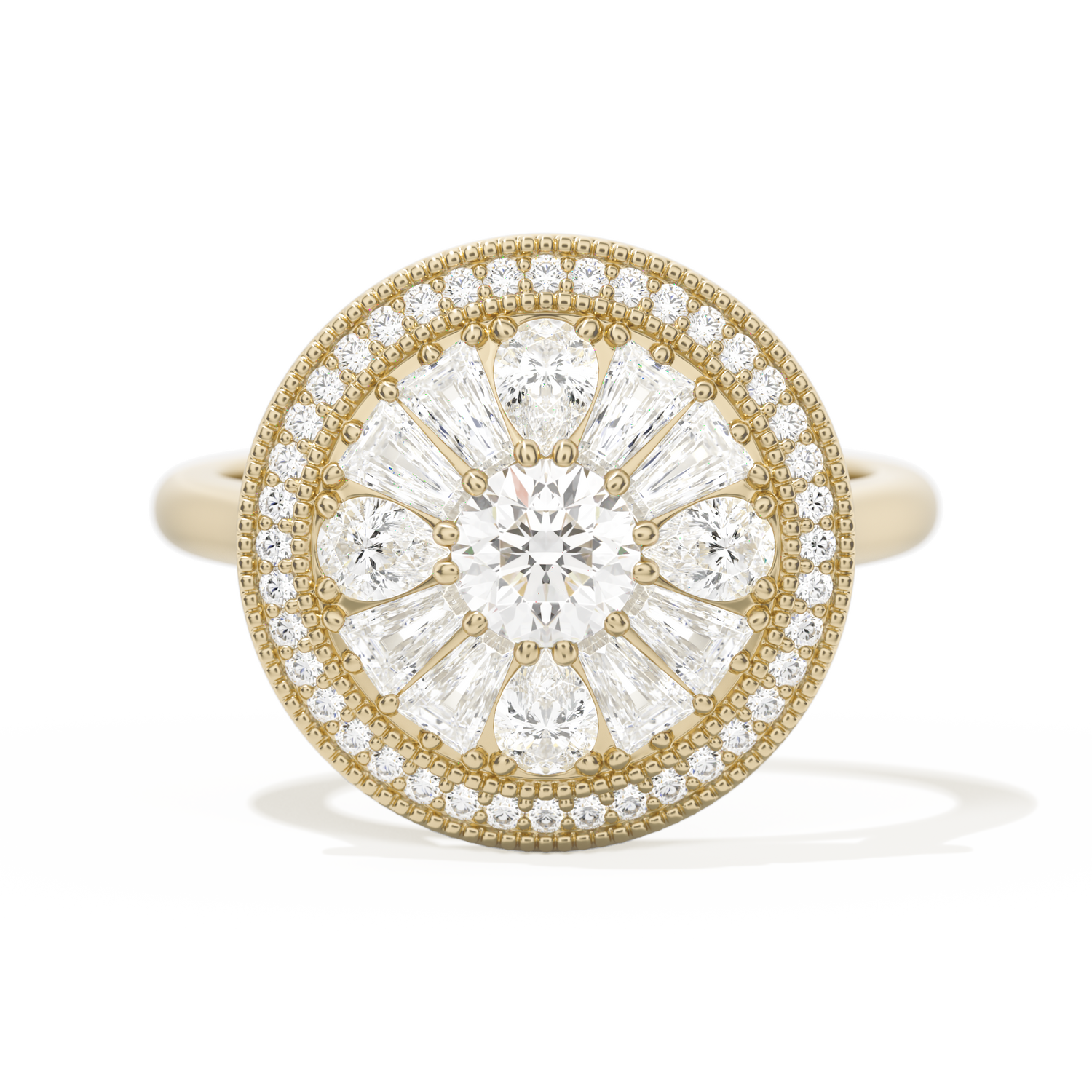 Pear & Baguette Round with Halo