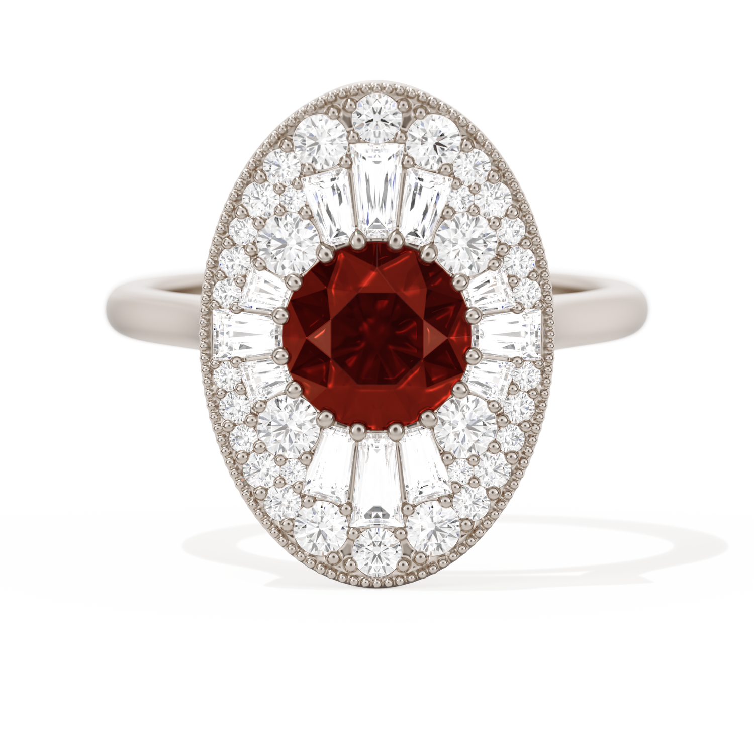 Oval Ballerina Round Center 1.00 ctw.