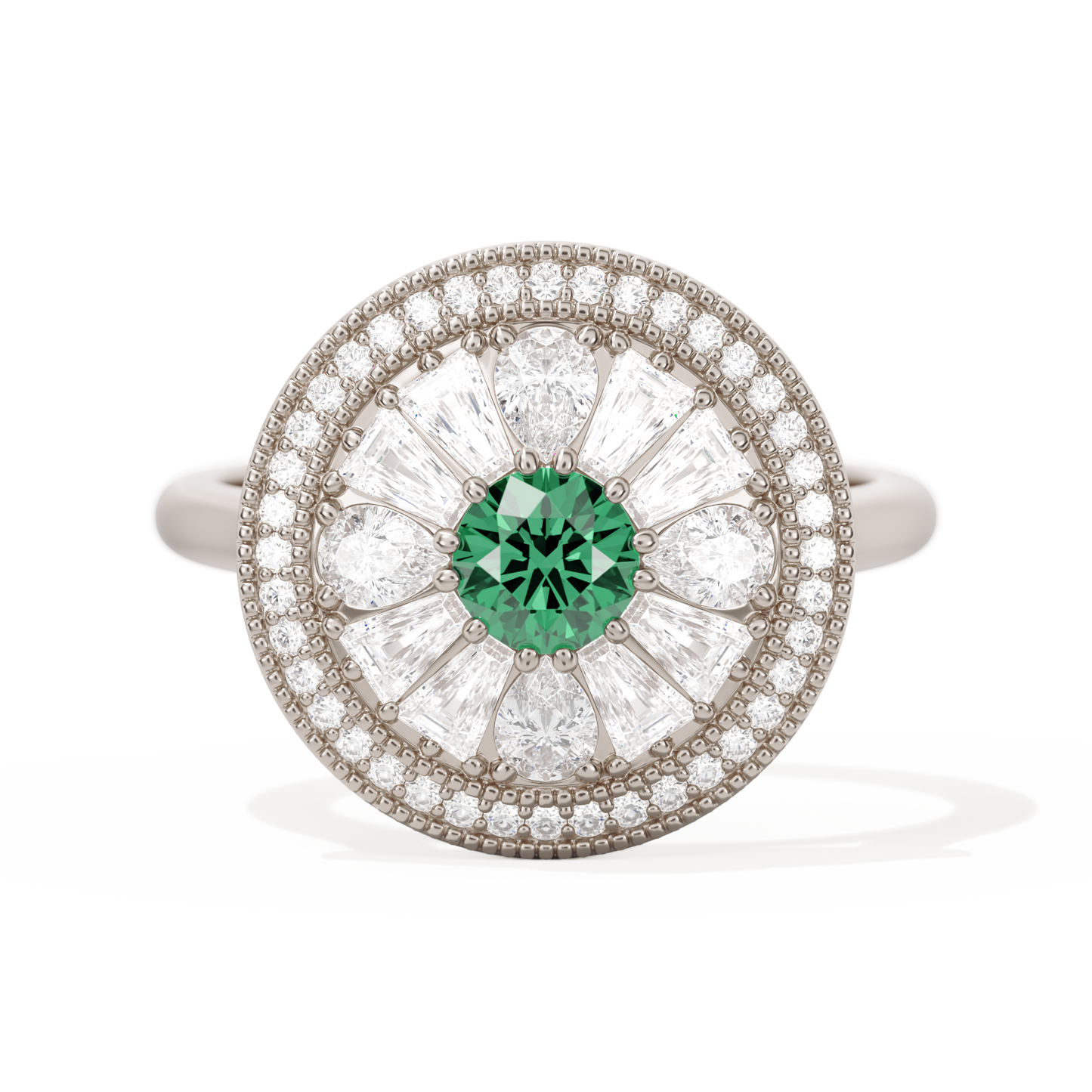 Pear & Baguette Round with Halo