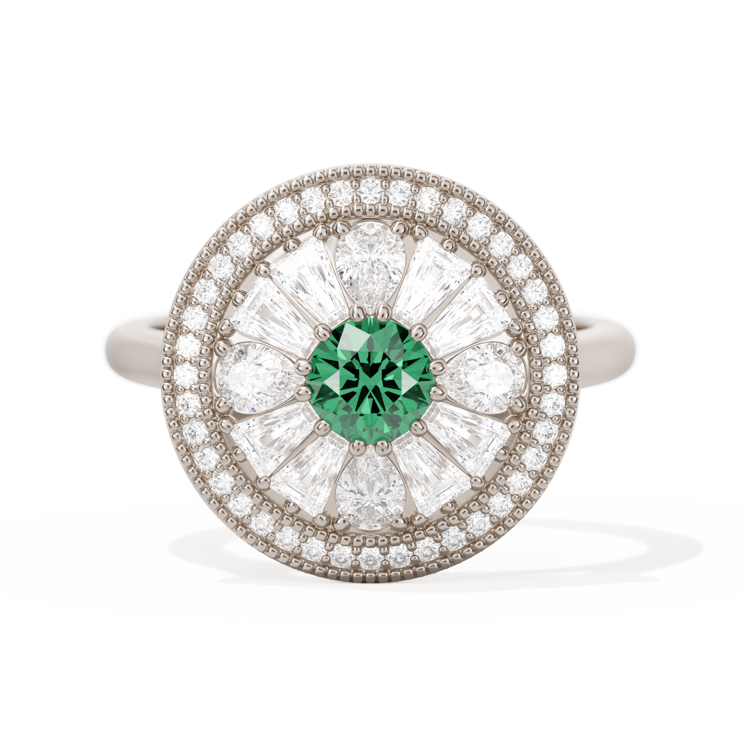 Pear & Baguette Round with Halo