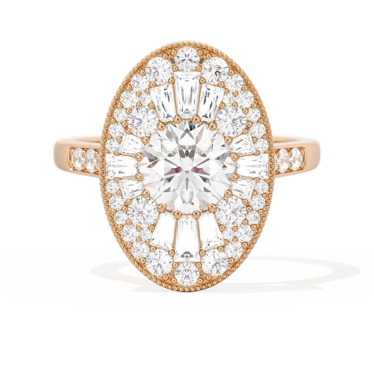 Oval Ballerina Round Center 1.00 ctw.