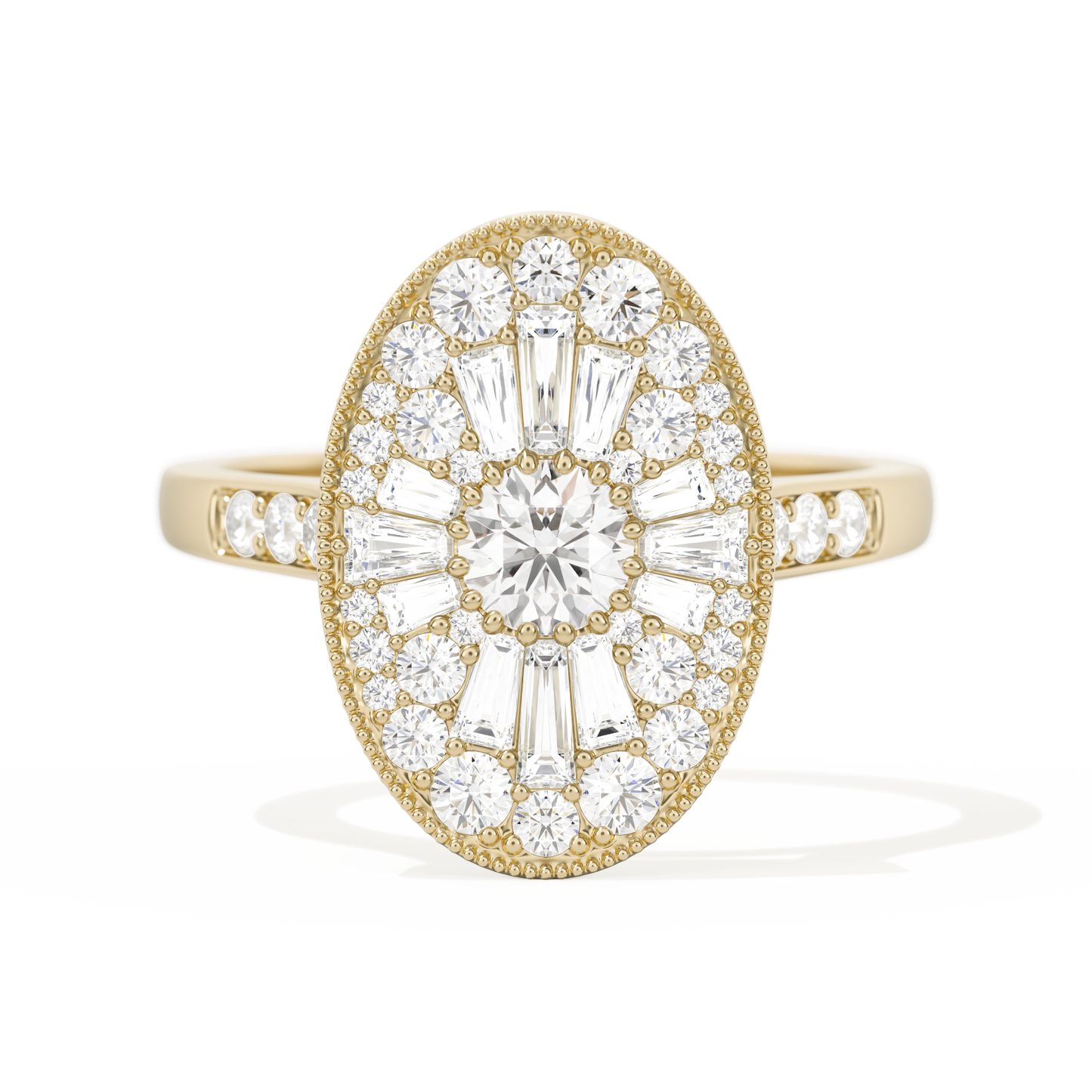 Oval Ballerina Round Center 0.35 ctw