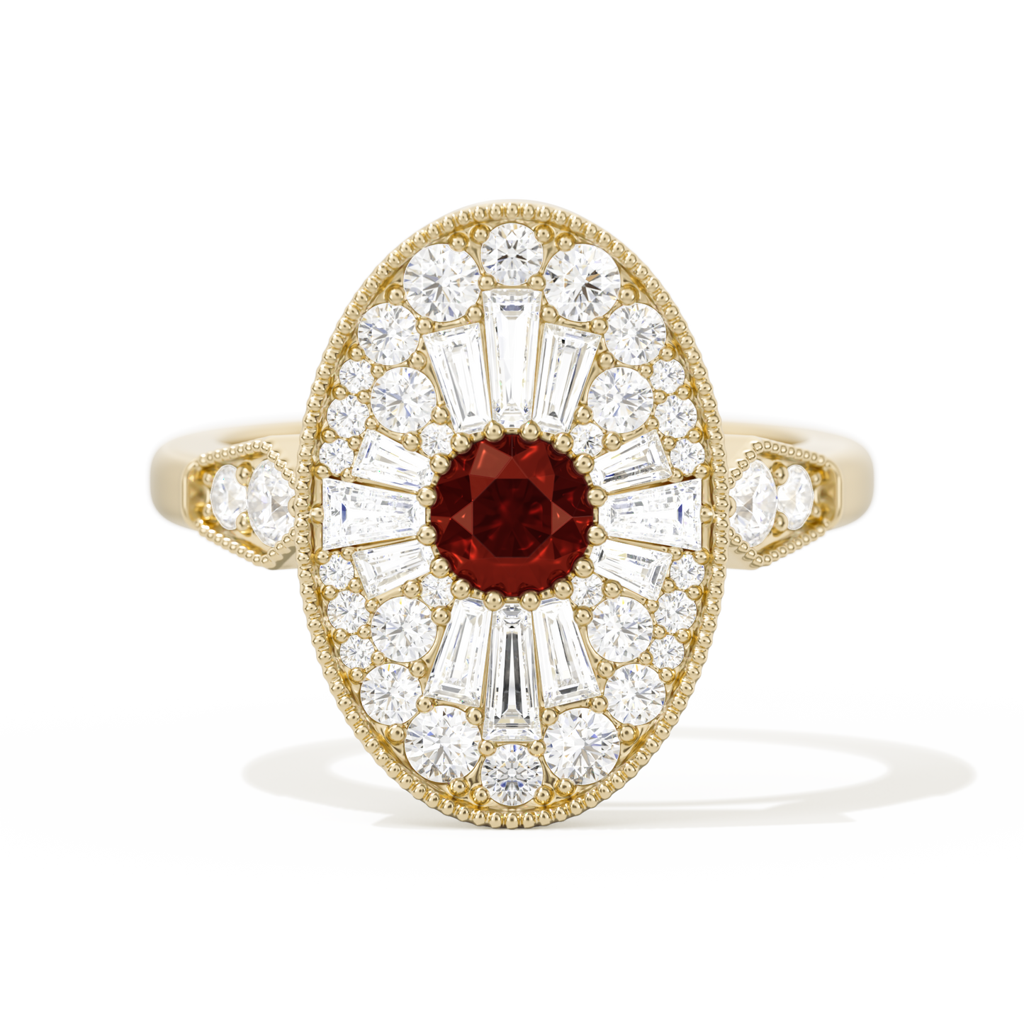 Oval Ballerina Round Center 0.35 ctw