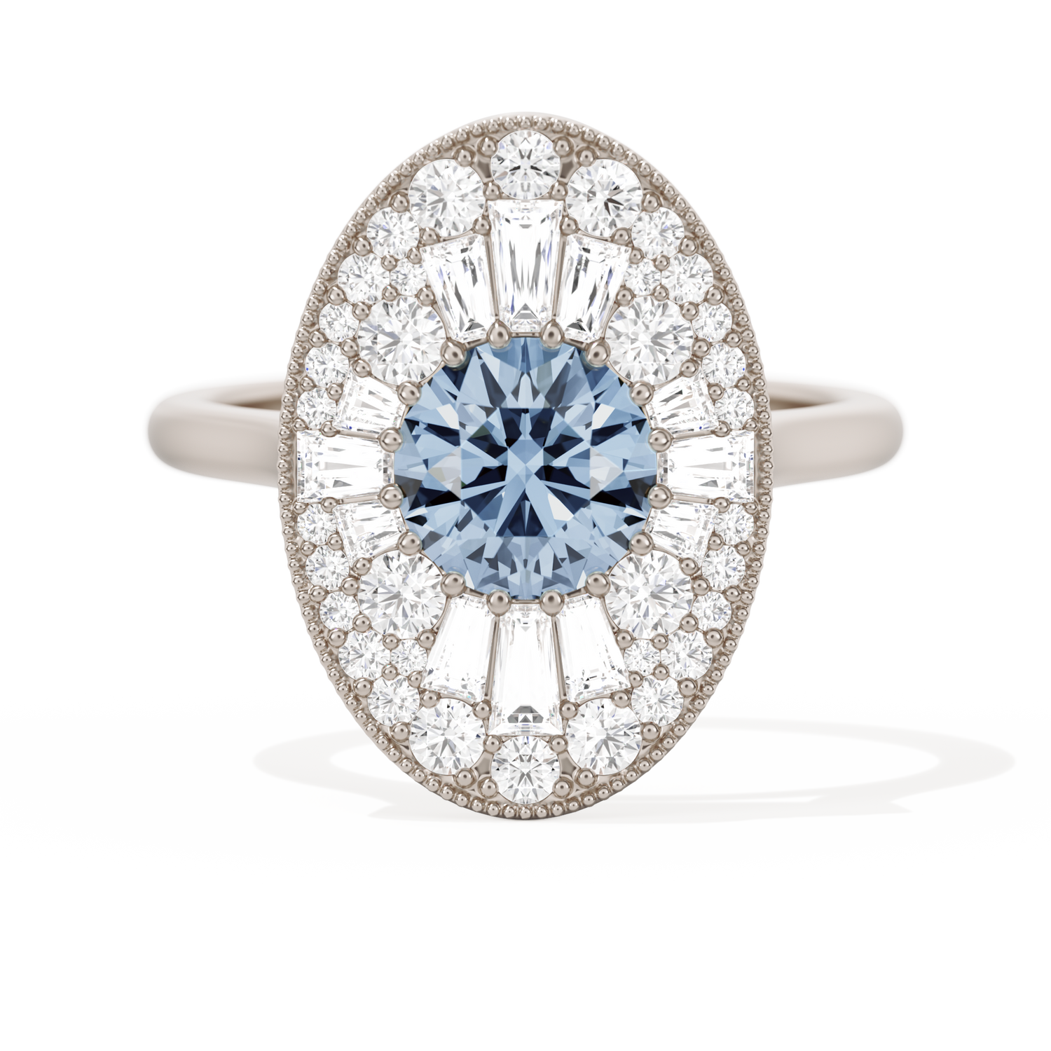 Oval Ballerina Round Center 1.00 ctw.